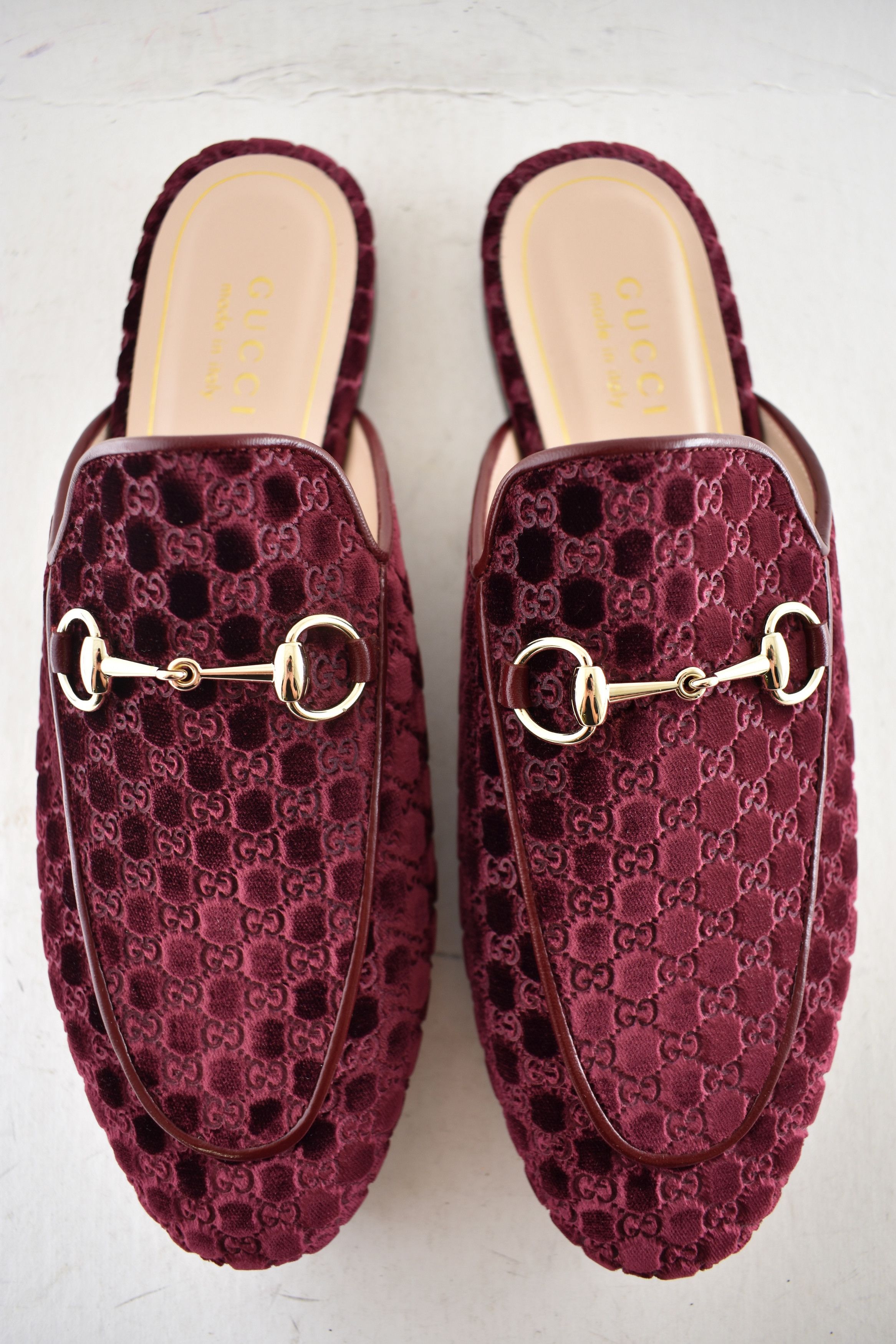 Gucci Gucci Princetown Velvet GG Logo Slide Loafer Mule Flat 37 Size US 7 / IT 37 - 9 Thumbnail