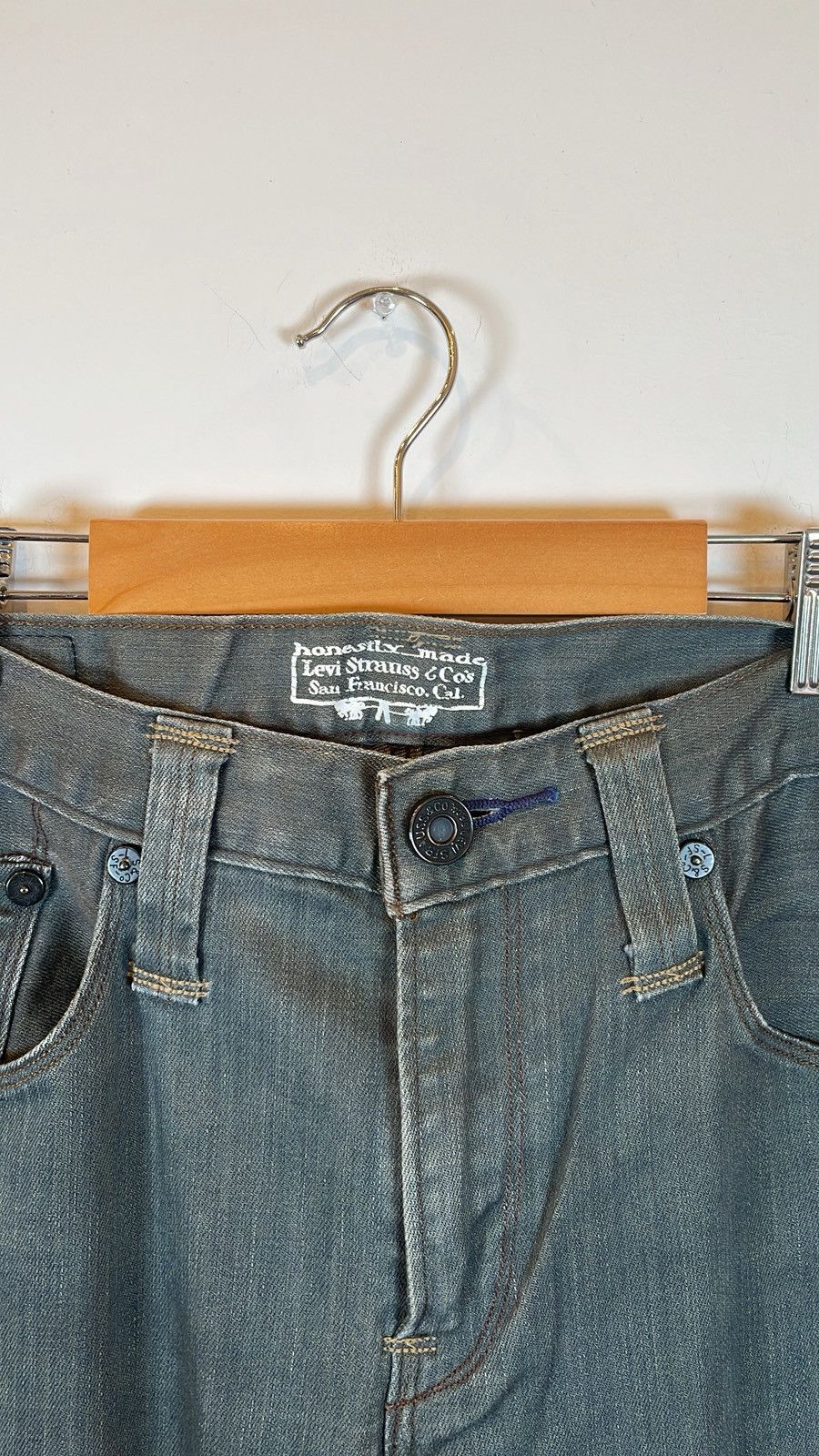 Japanese Brand Levi’s Japan Fit Sample Jeans - Gray Wash Prototype Size US 33 - 4 Thumbnail