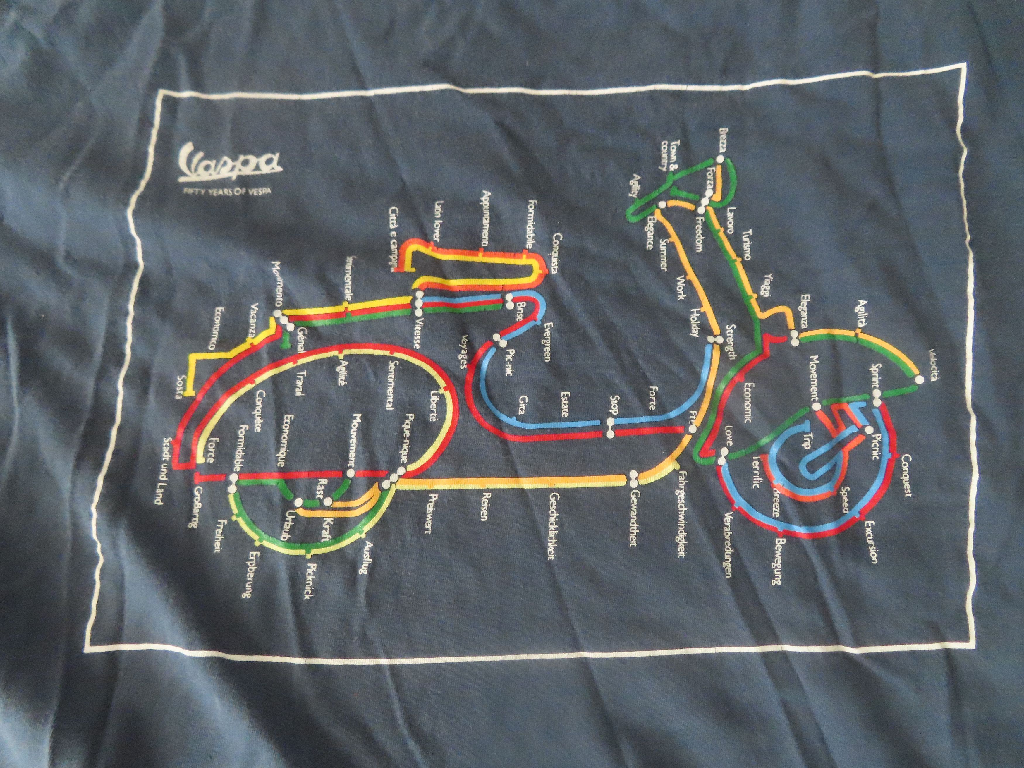 Stussy × Vintage rare 90s stussy vespa map tshirt single stitch made in usa Size US M / EU 48-50 / 2 - 2 Thumbnail