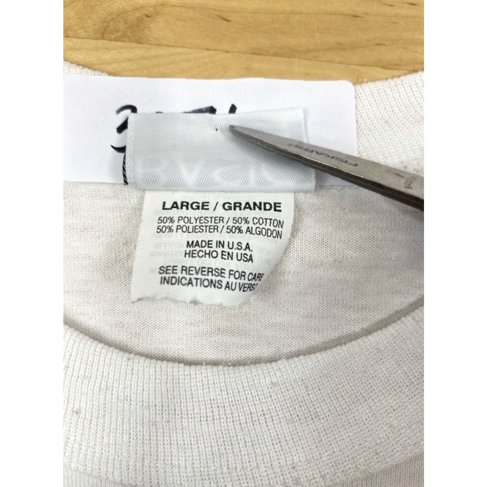 Basic Editions Basic Editions Oversized White Cotton Blend Floral Graphic Sweater L 1990s Casual Womens Men? Size L / US 10 / IT 46 - 5 Thumbnail
