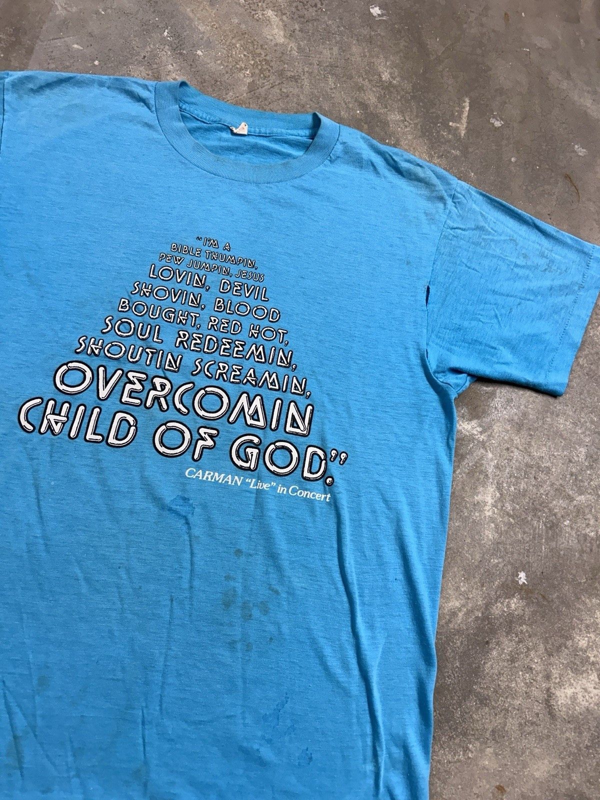 Vintage Vintage 80’s Jesus Child Of God Pyramid Graphic Tee Size US M / EU 48-50 / 2 - 3 Thumbnail