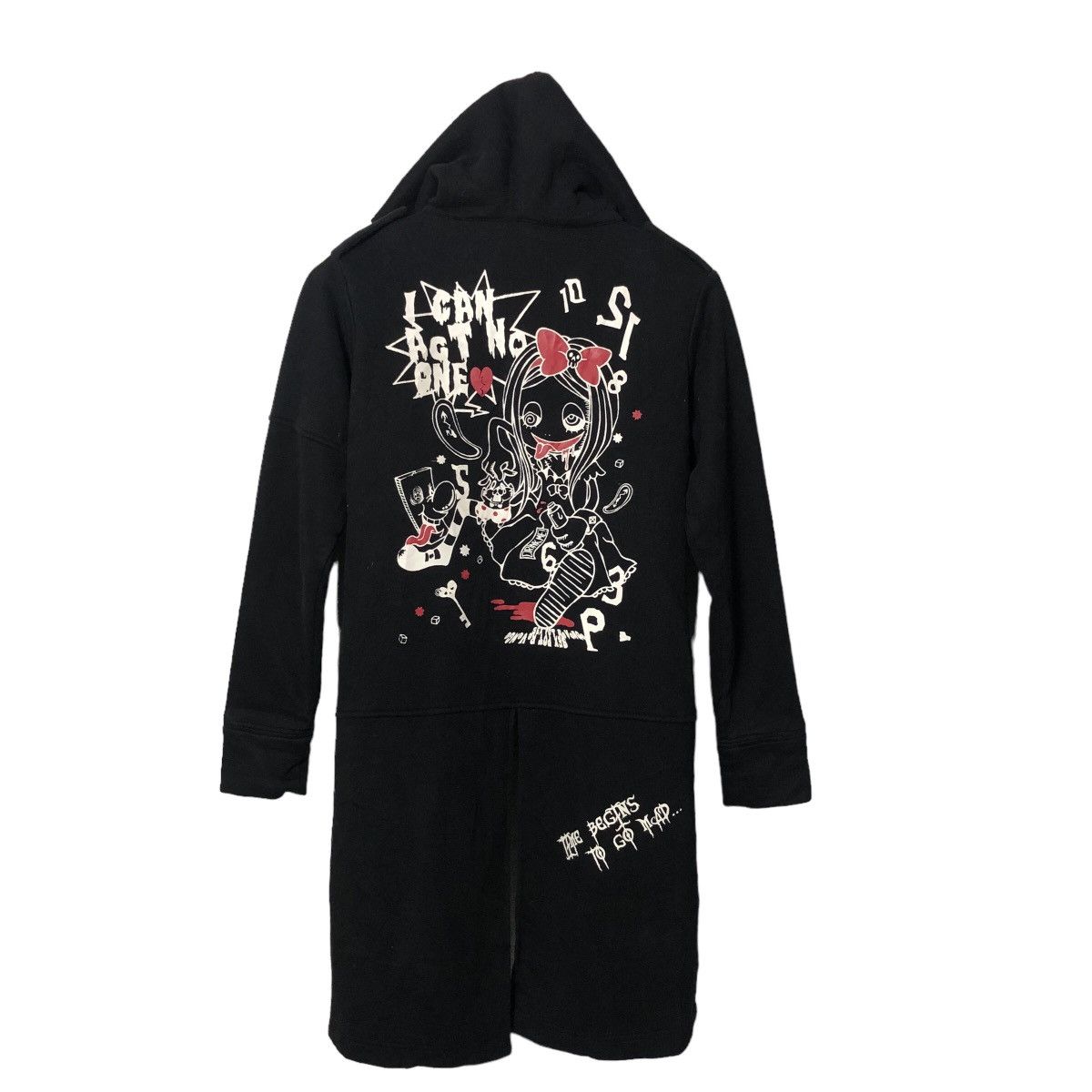 Seditionaries Vintage Sex Pot Revenge Punk Big Print Zipped Hoodie Fashion Size S / US 4 / IT 40 - 1 Thumbnail