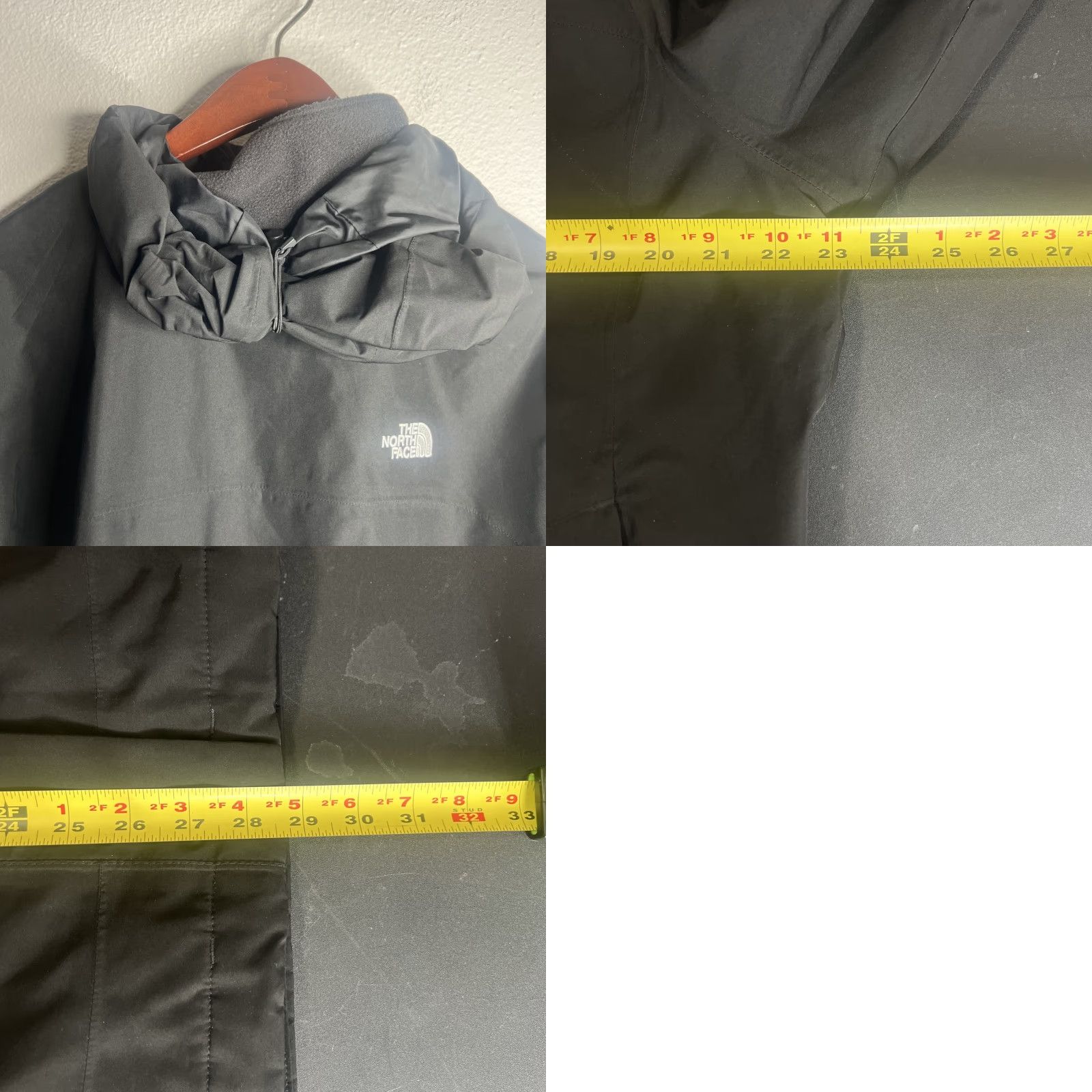 The North Face VINTAGE THE NORTH FACE Women’s Jacket XL Black Fleece Zip In Hoodie EUC Size XL / US 12-14 / IT 48-50 - 8 Thumbnail