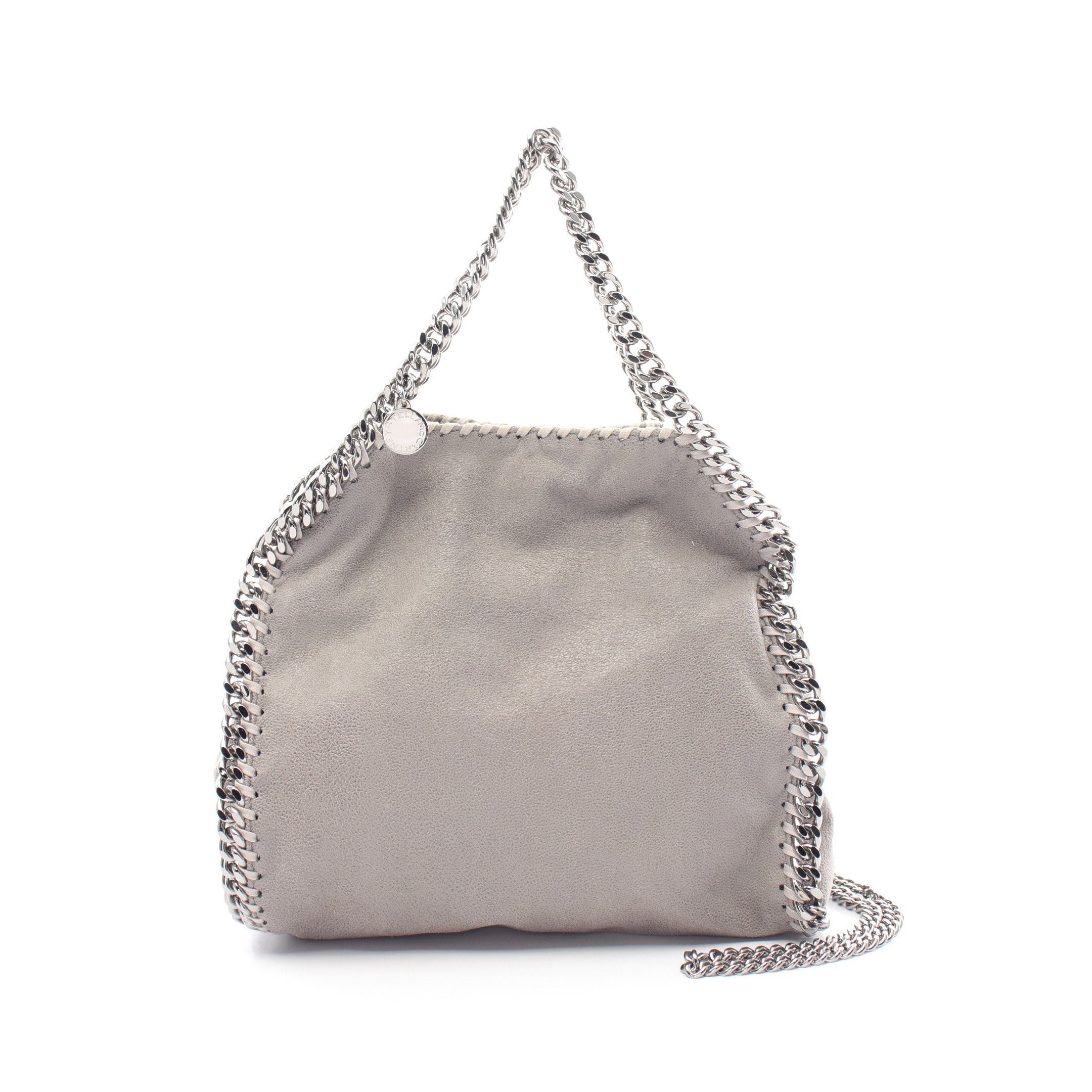 Stella McCartney Stella Mccartney Falabella Mini Chain Shoulder Bag Fake Leather Gray Size ONE SIZE - 1 Thumbnail