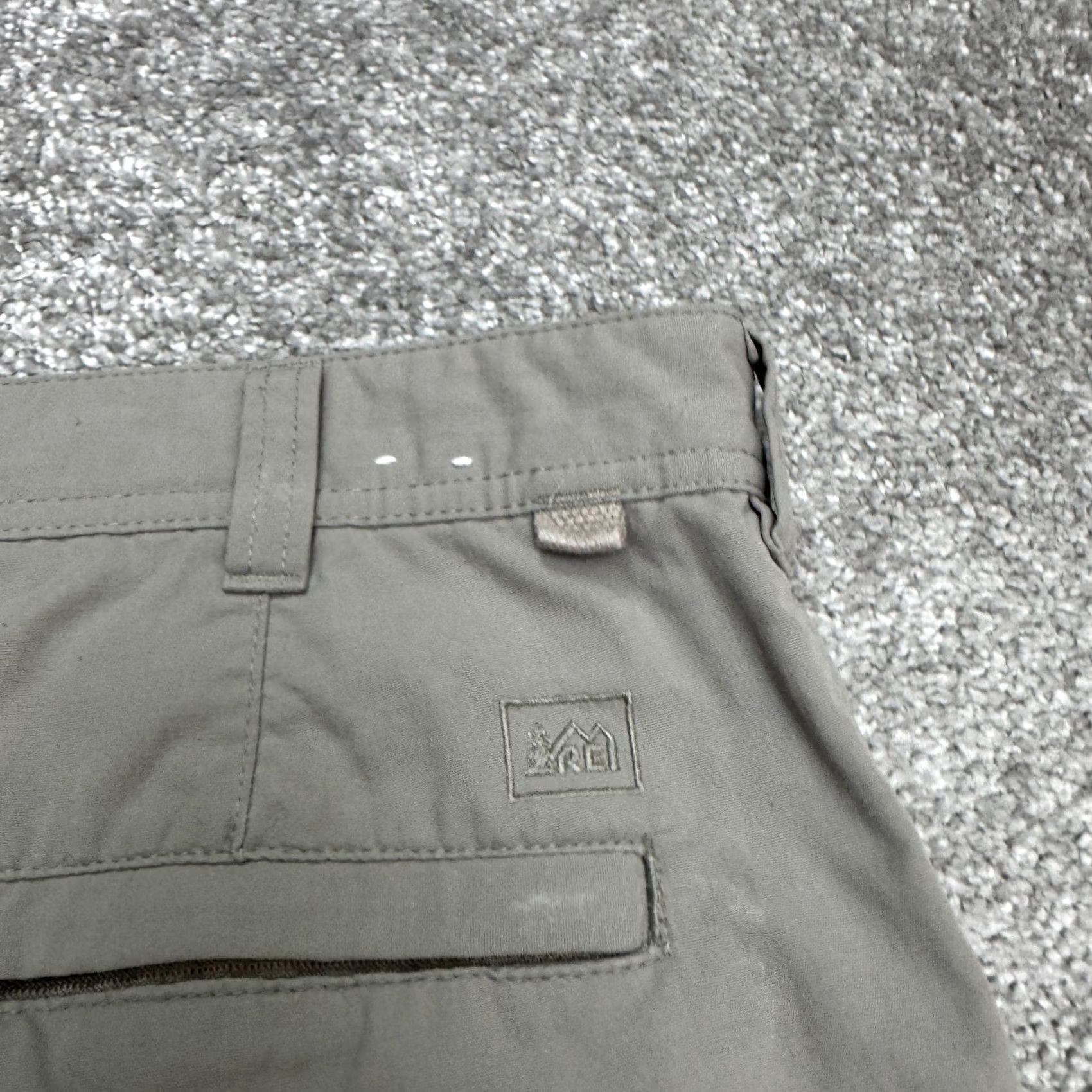 Vintage REI Co-Op Hiking Outdoor Cargo Pants Mens 34x32 Gray Nylon Straight Leg Trail Cargo Pocket Size US 33 - 4 Thumbnail