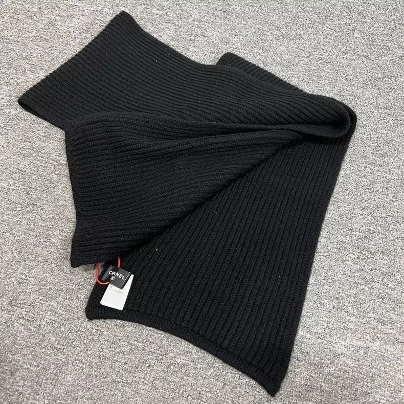 Chanel Chanel Black Cashmere Scarf with Sequins -2505 Size ONE SIZE - 3 Thumbnail