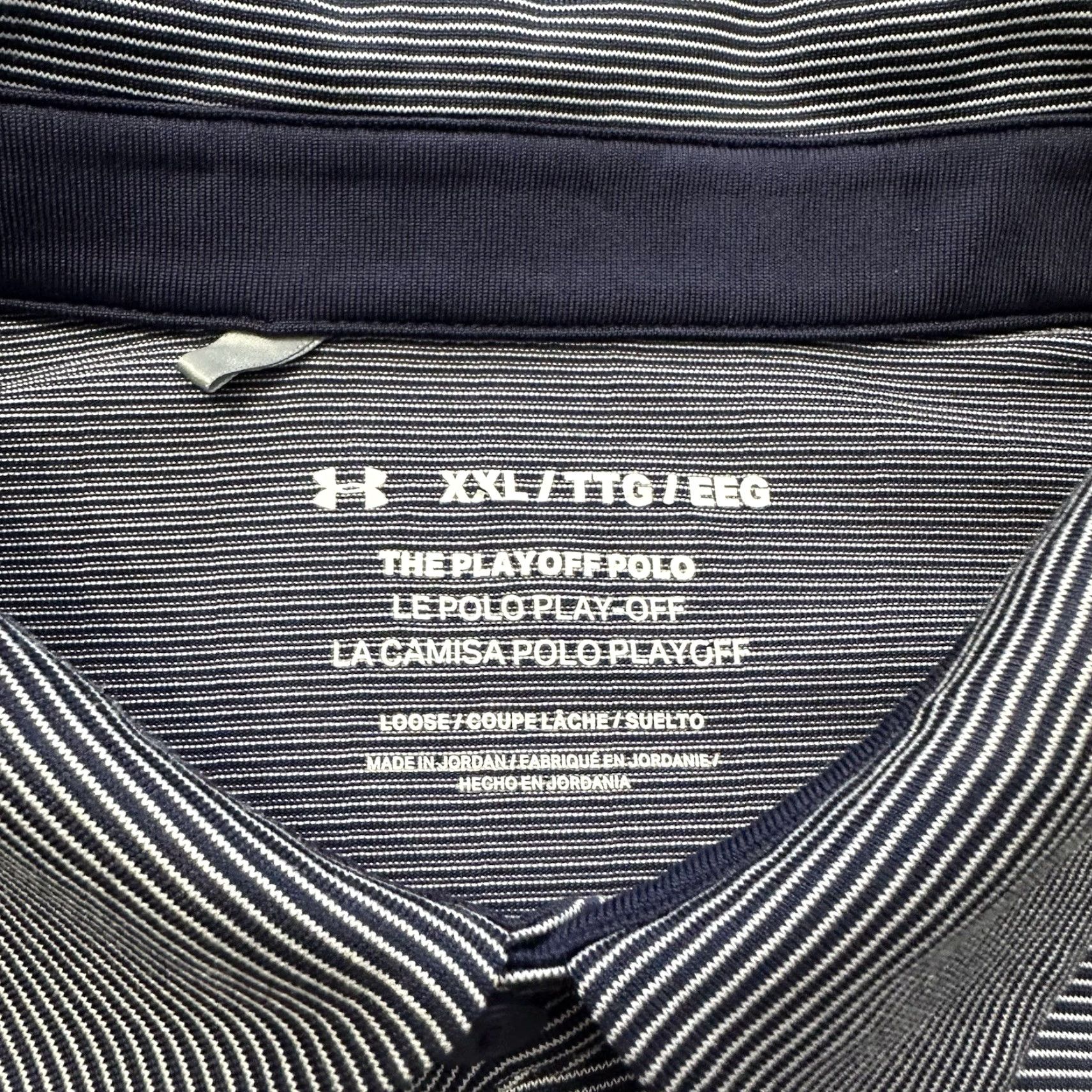 Under Armour Under Armour Golf Polo Shirt Mens 2XL Striped The Playoff Blue Polo Mens 2XL Golf Breathable Size US XXL / EU 58 / 5 - 3 Thumbnail