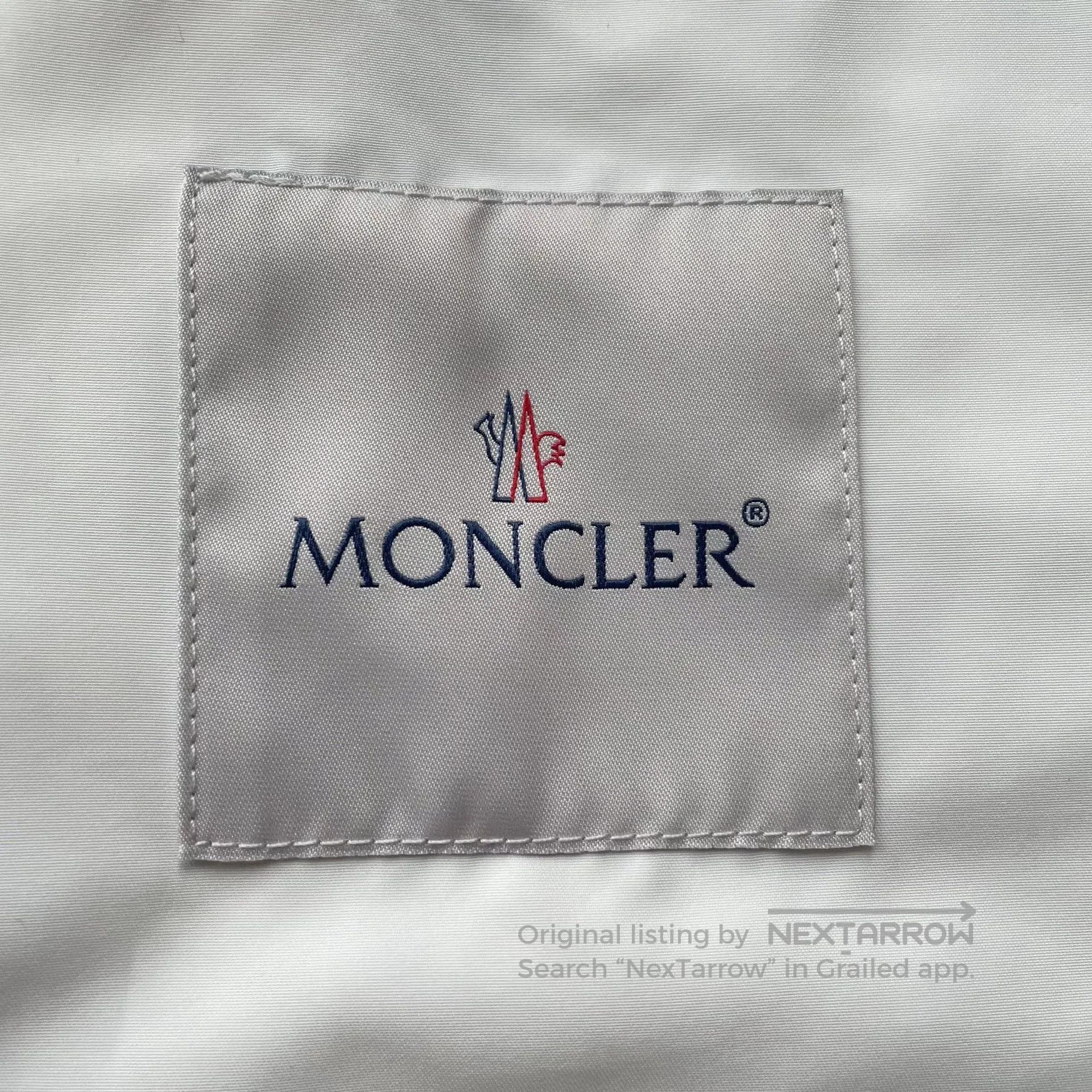 Moncler White Hooded Light Jacket with Graphic Print - L. Size US L / EU 52-54 / 3 - 5 Thumbnail