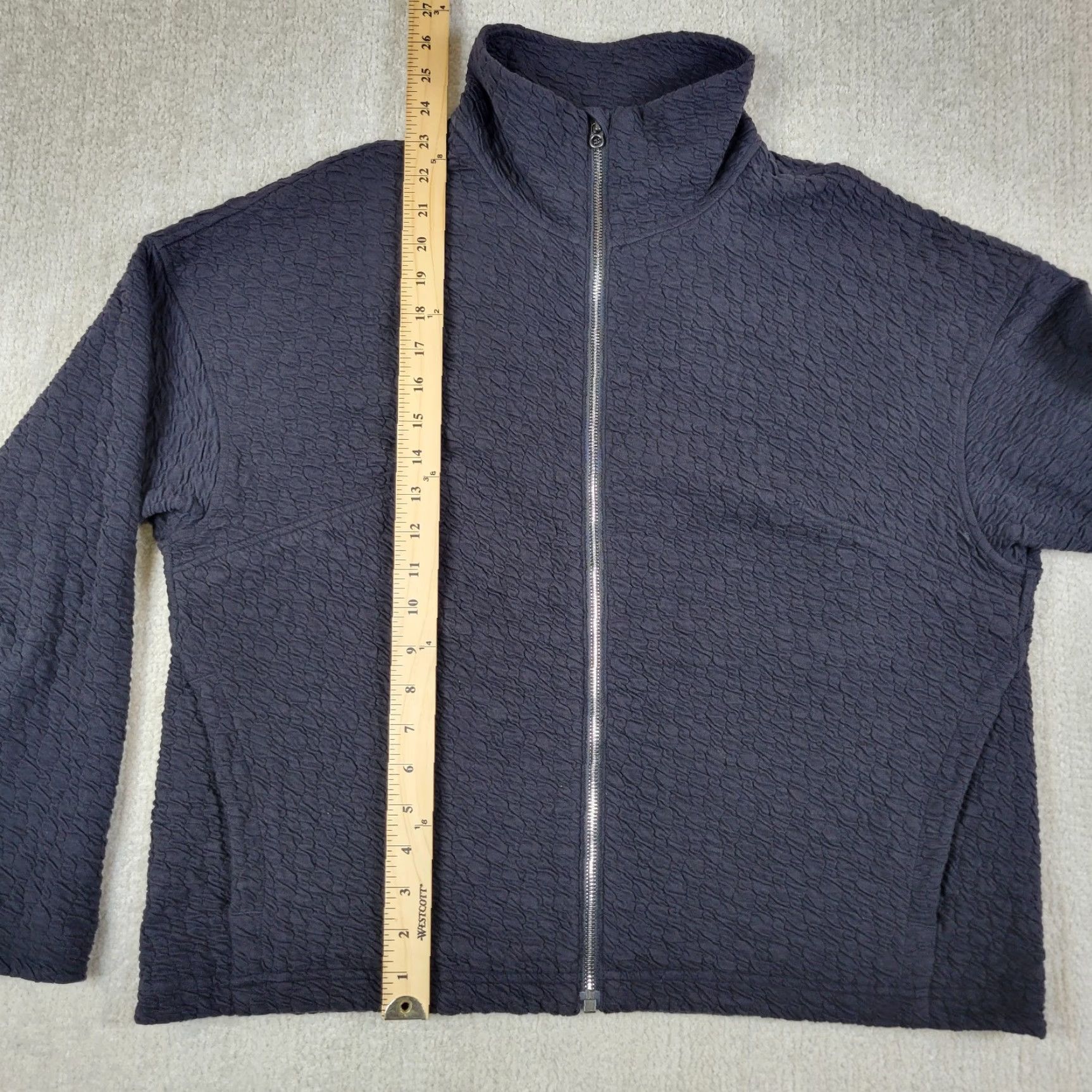 Lululemon Lululemon Rippled Full Zip Jacket Womens 8 Black Heavyweight Textured Cotton Blend Full Zip Casual Womens 8 Black Jacket Size M / US 6-8 / IT 42-44 - 6 Thumbnail