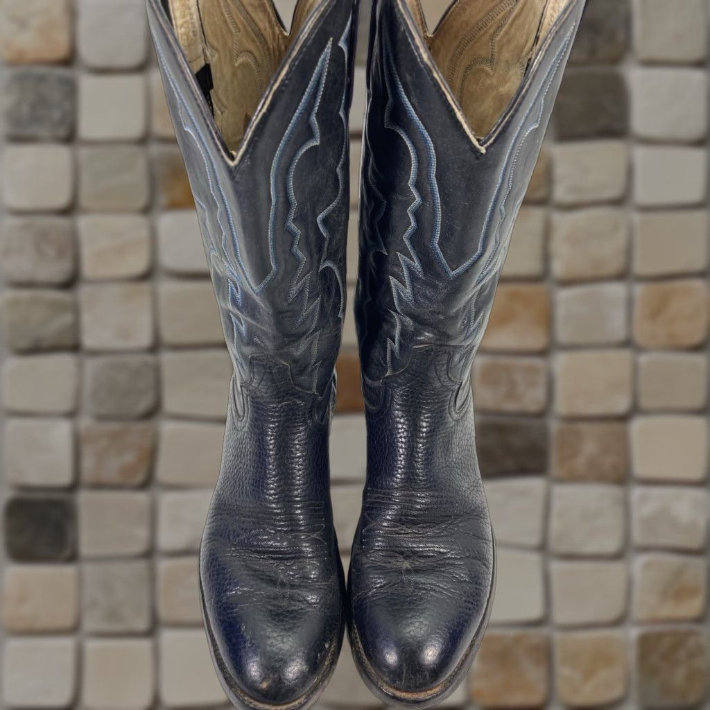CO Adams Boot Co Boots Men Size 8 D Black Leather Western Classic Rodeo Vintage Size US 8 / EU 41 - 1 Thumbnail
