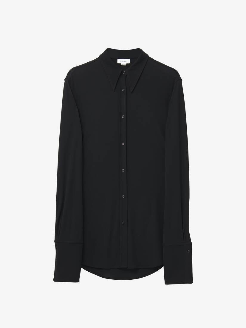 o1srvl11e0326 Fitted Shirt in Black