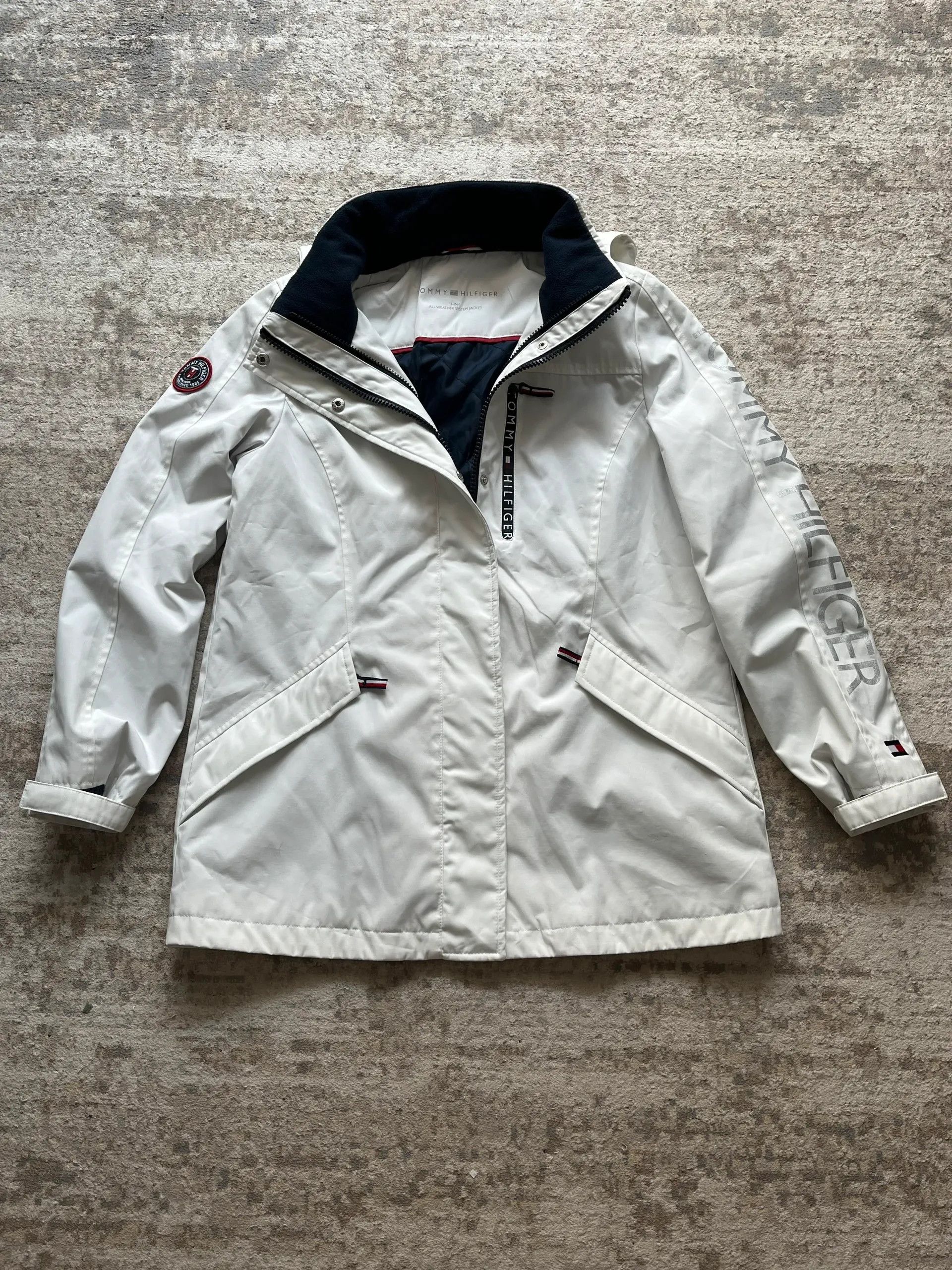 Tommy Hilfiger Tommy Hilfiger Jacket White Rare Sz M-L Size M / US 6-8 / IT 42-44 - 2 Thumbnail