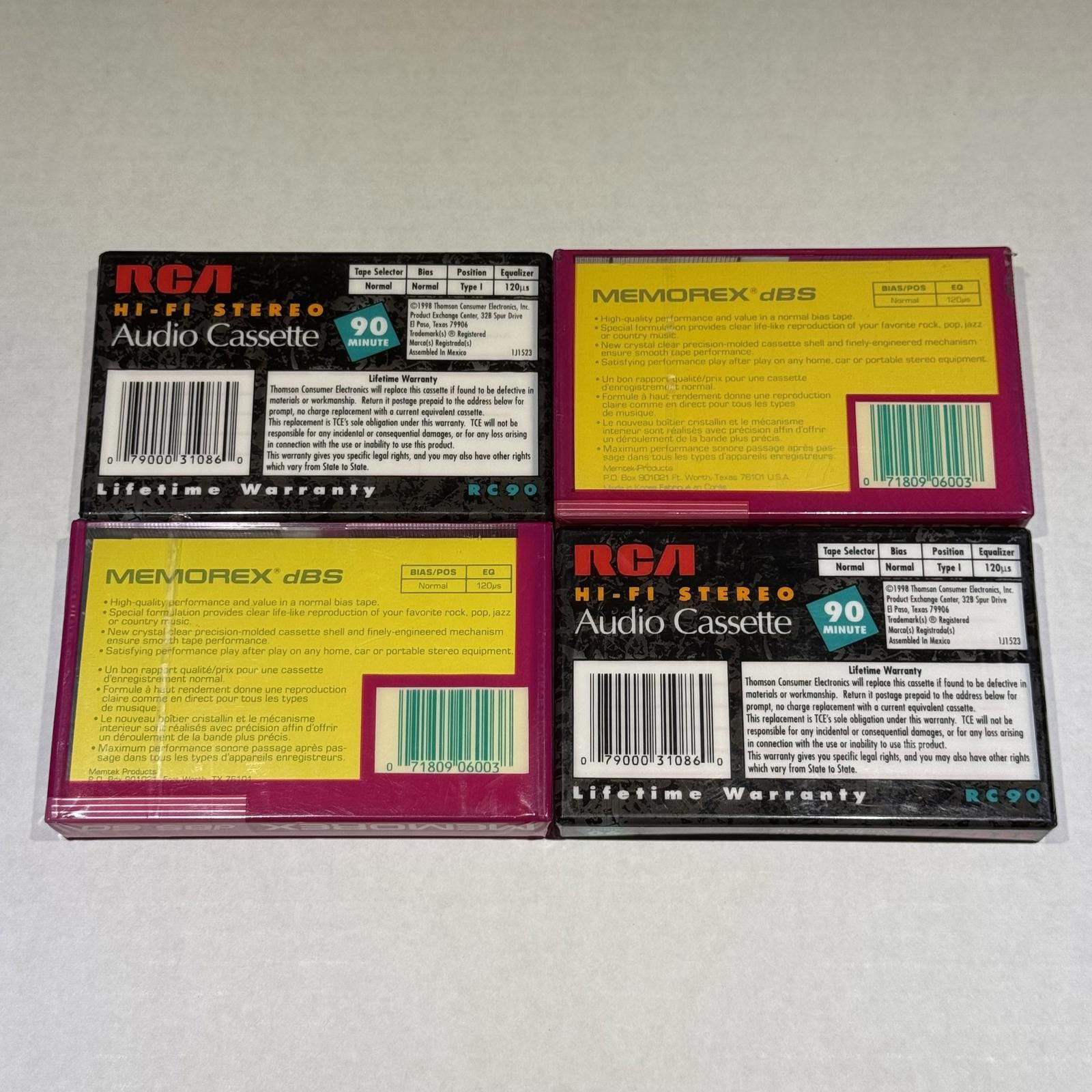 Designer DS Vtg 90s RCA & Memorex Hi-Fi Stereo Audio Cassette Tapes Size ONE SIZE - 2 Thumbnail