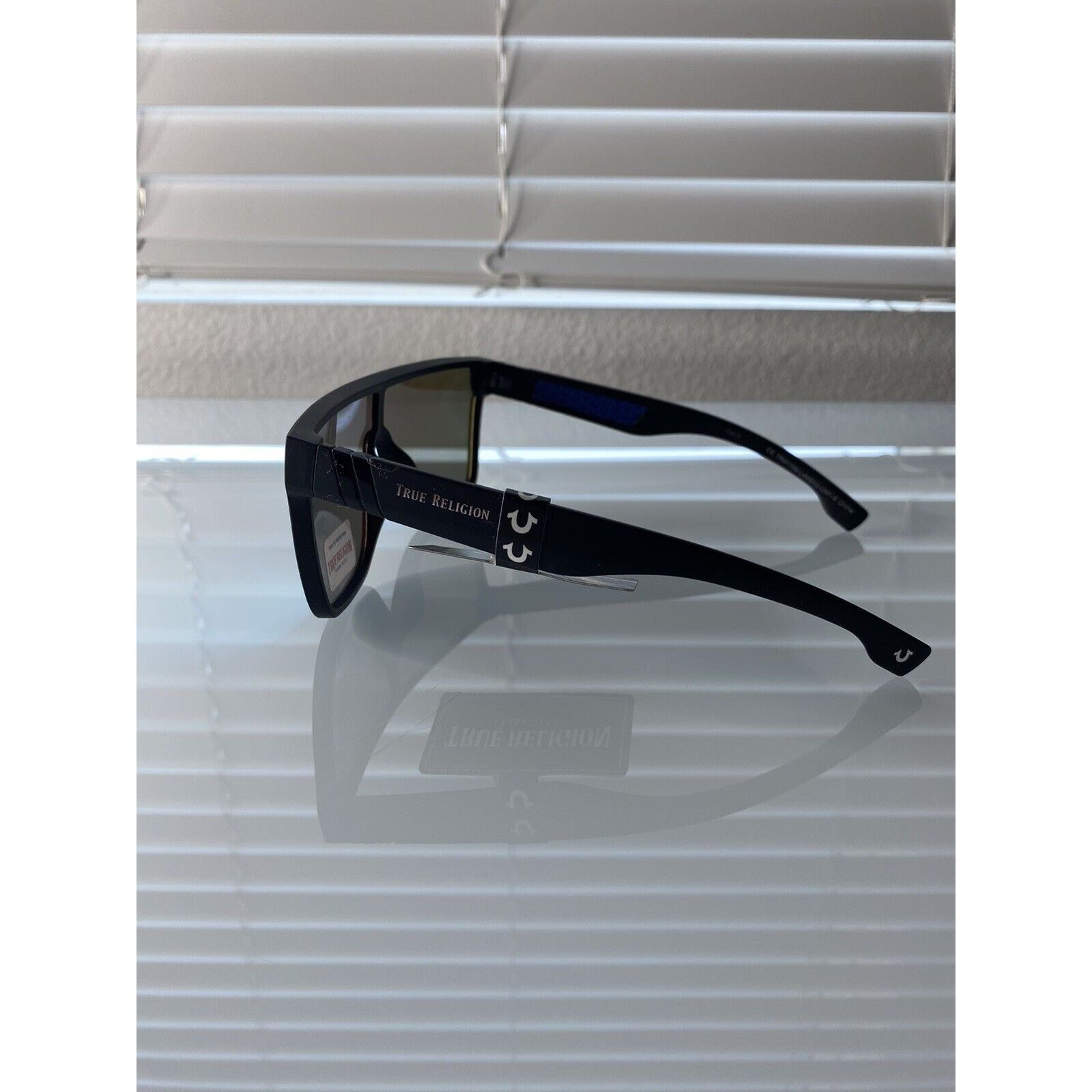 True Religion TRUE RELIGION Sunglasses Blue Mirror Shield Blk Frames Size ONE SIZE - 4 Thumbnail