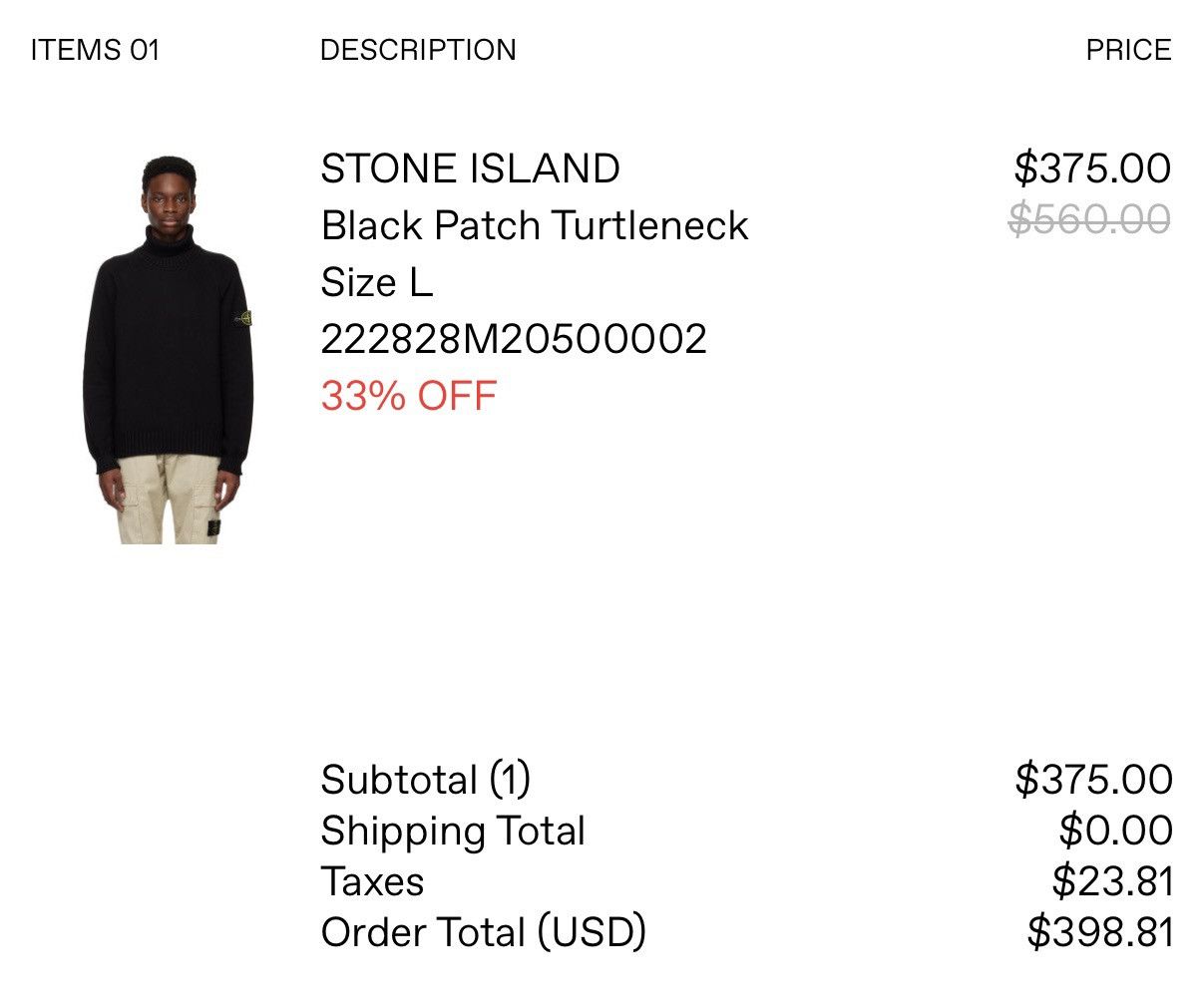 Stone Island Stone island black turtleneck Size US L / EU 52-54 / 3 - 6 Thumbnail