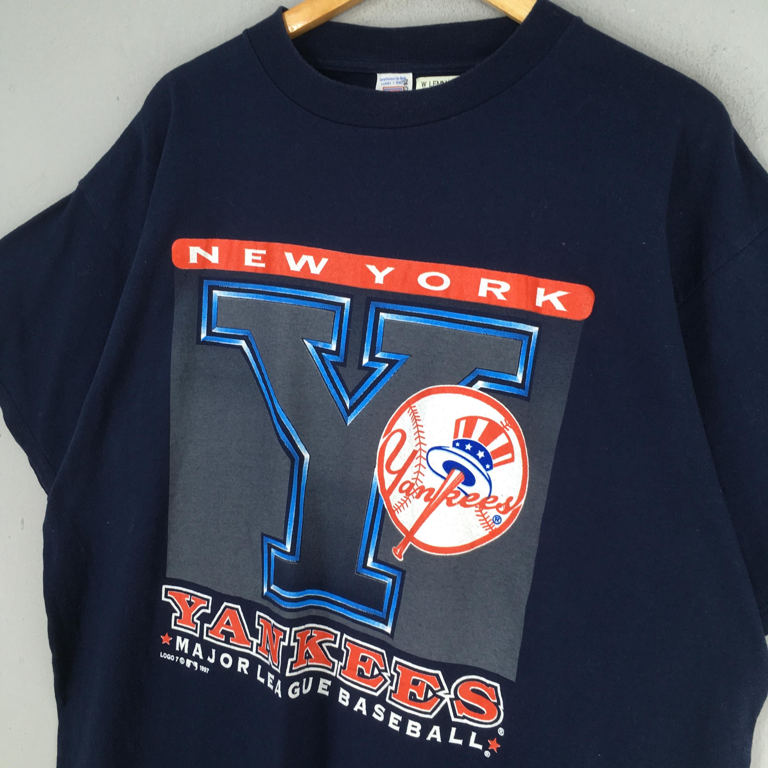 MLB Vintage 90s New York Yankees MLB Blue T shirt XXLarge Size US XXL / EU 58 / 5 - 3 Thumbnail