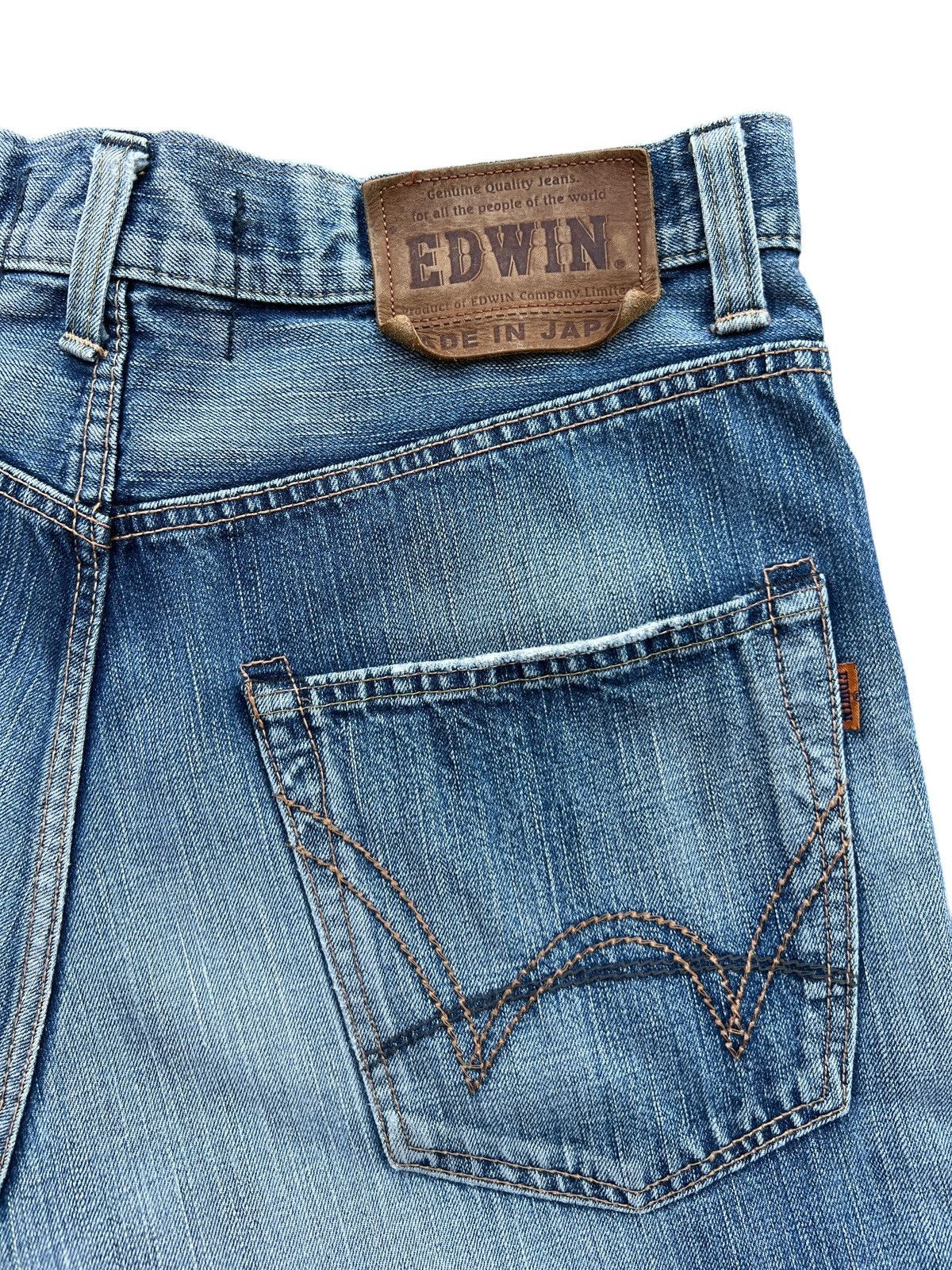 Edwin Vintage Edwin Selvedge Distressed Denim Jeans 36x34 Size US 36 / EU 52 - 10 Thumbnail