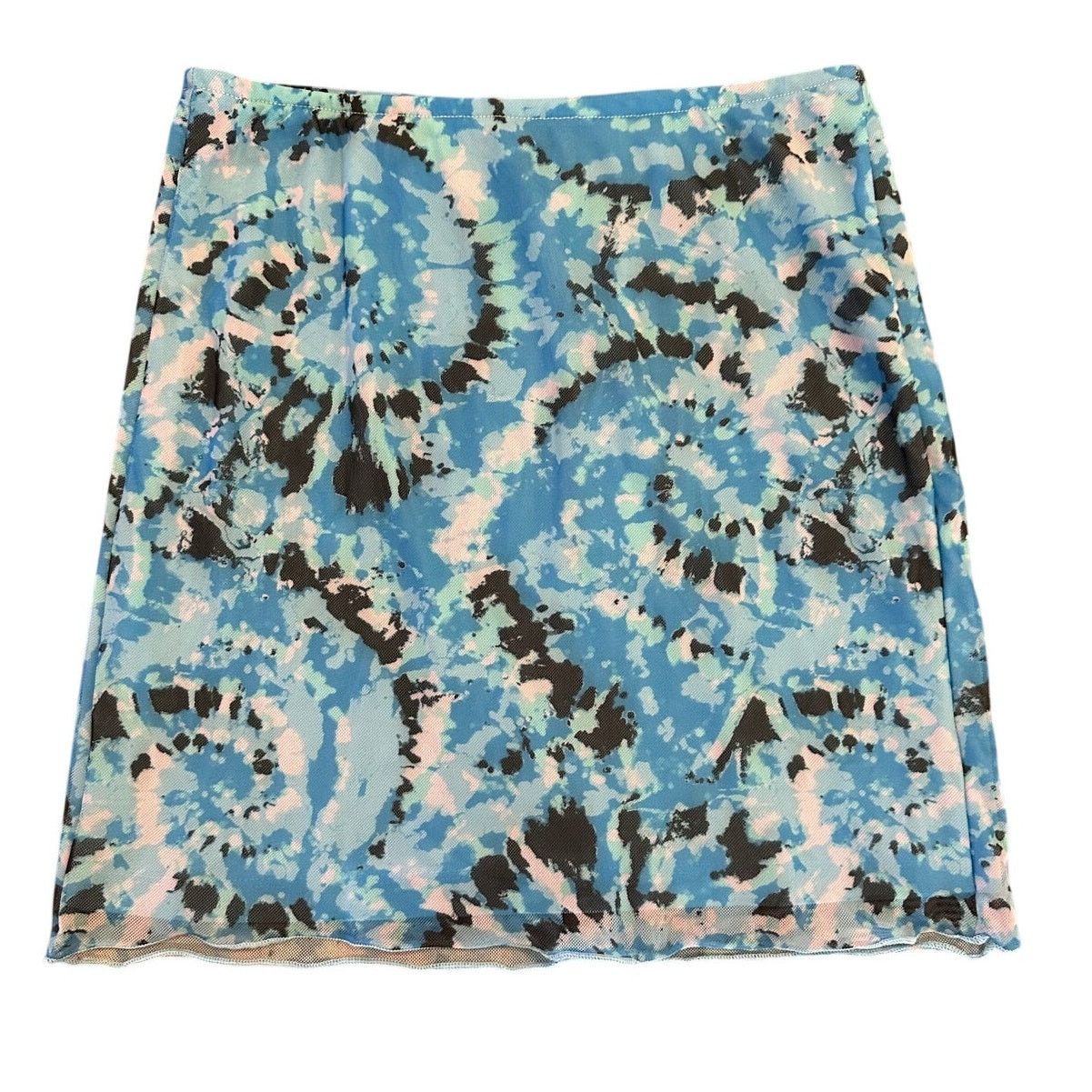Other Something New Women's Serena Mesh Blue Black Mini Skirt XS Size 24" / US 00 / IT 34 - 1 Thumbnail