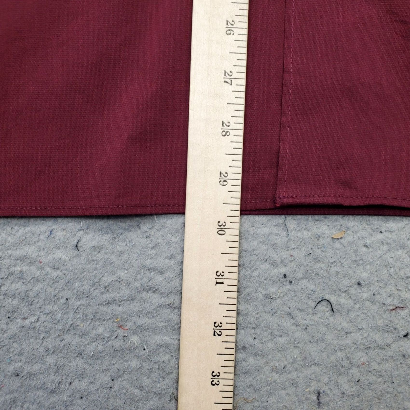 Van Heusen Van Heusen Mens XXL Burgundy Slim Fit Long Sleeve Button-Up Shirt Size US XXL / EU 58 / 5 - 5 Thumbnail