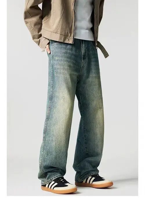VIBE Vintage Street Hip Hop Washed Faded Casual Jeans Size US 36 / EU 52 - 3 Thumbnail