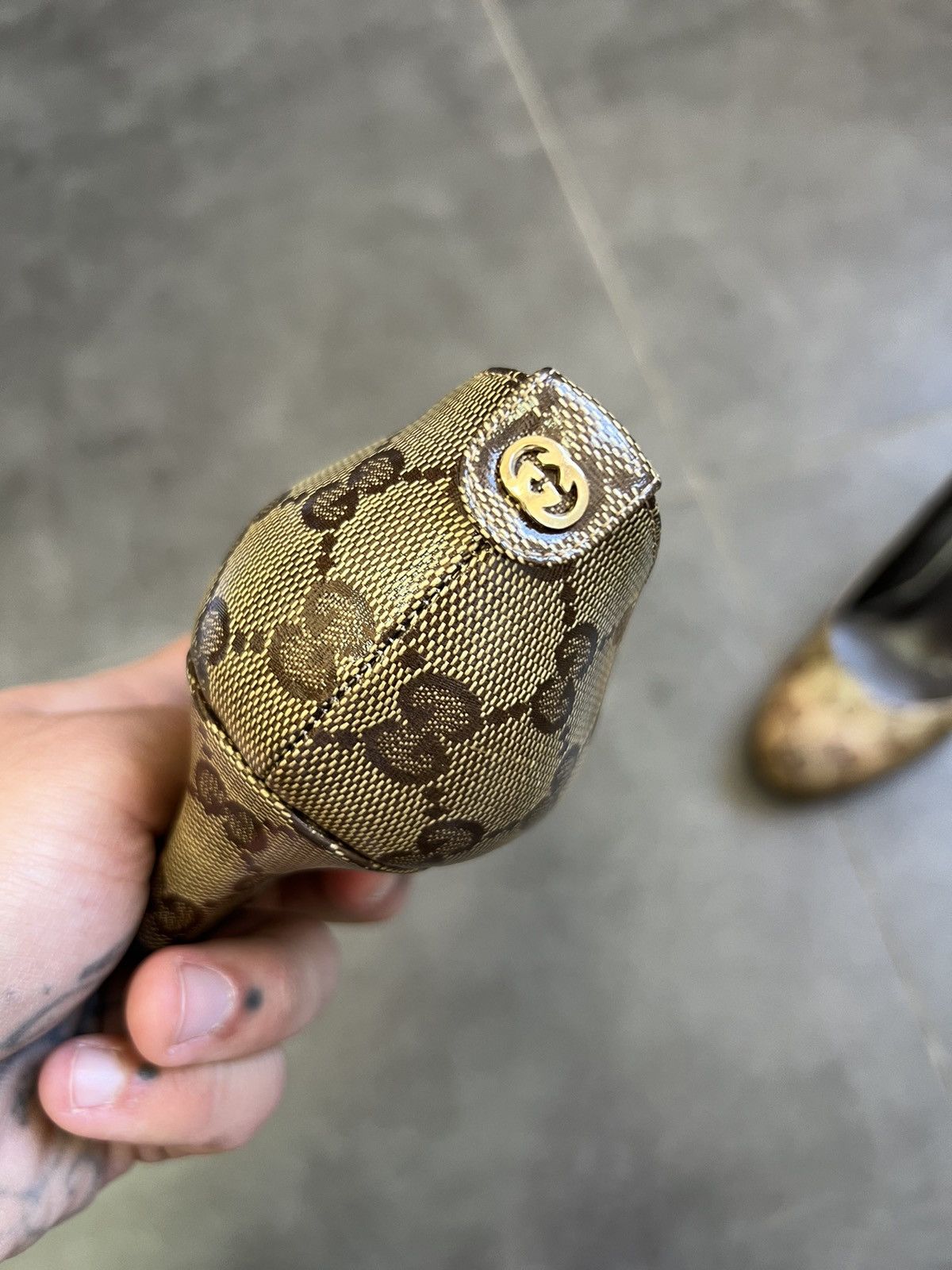 Gucci × Vintage Gucci GG monogram cloth heels wedge Size US 7.5 / IT 37.5 - 5 Thumbnail