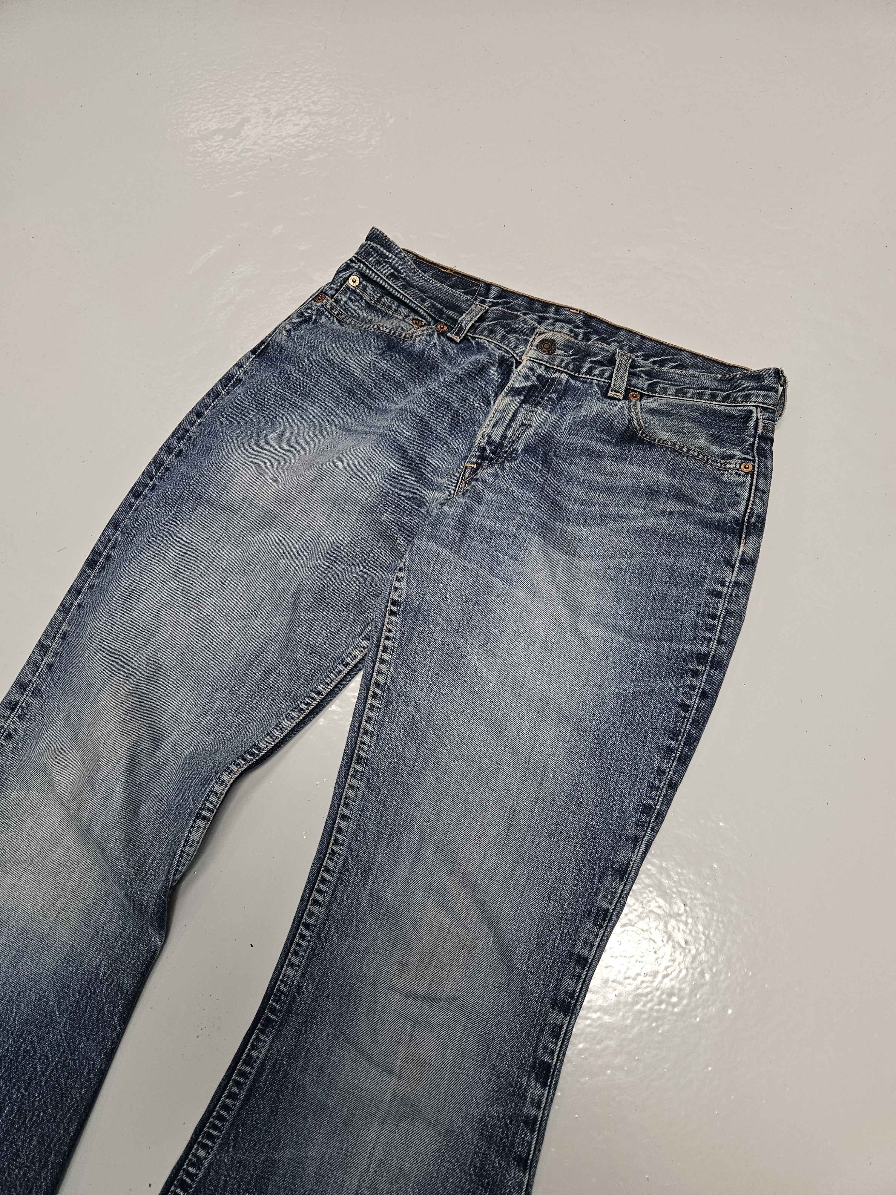 Levi's Vintage y2k levis 544 distressed flared denim Size US 31 - 3 Thumbnail