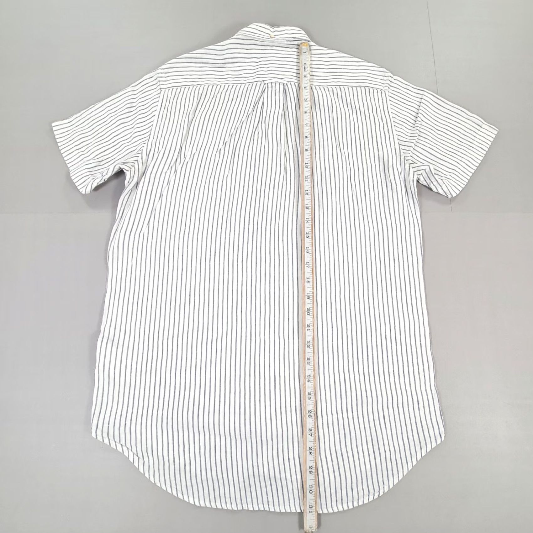 Gant GANT Shirt White S 100% Linen Button-Up Short Sleeve Collared Casual Vintage No Mens Size US S / EU 44-46 / 1 - 6 Thumbnail