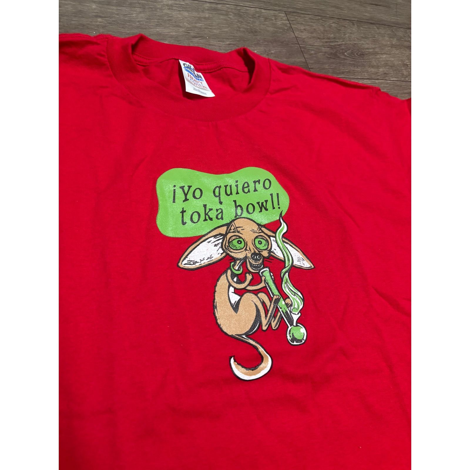 Gildan × Vintage Vintage Taco Bell Yo Quiero Chihuahua Weed Sz L Red Size US L / EU 52-54 / 3 - 2 Thumbnail