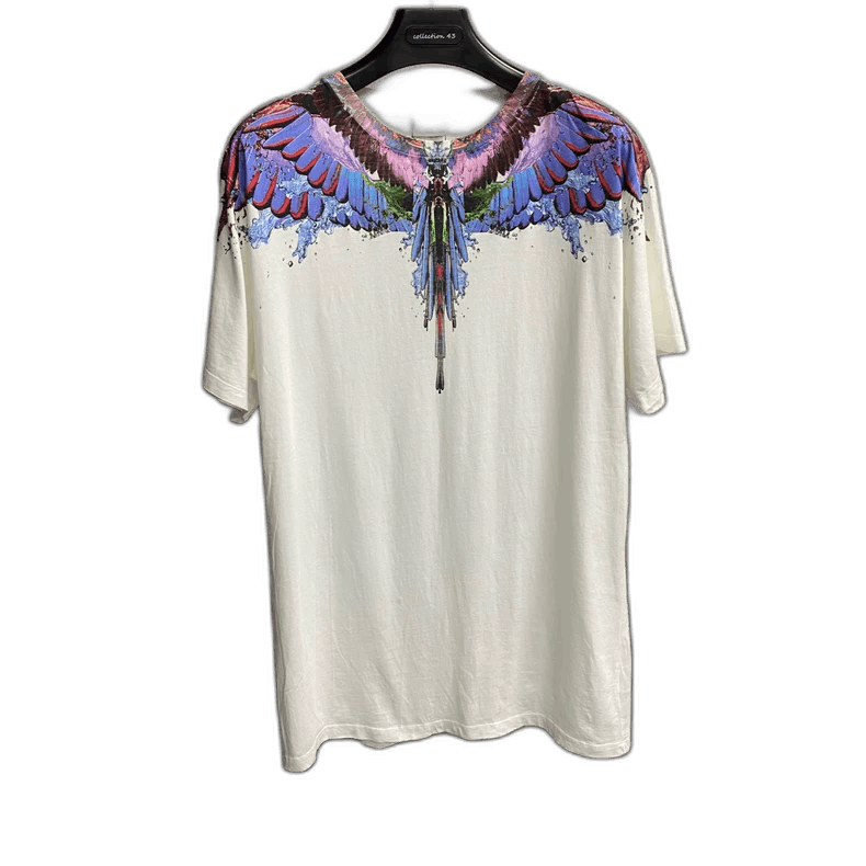 Marcelo Burlon Marcelo Burlon White Wing Pattern Short Sleeve Shirt Size US XL / EU 56 / 4 - 1 Thumbnail