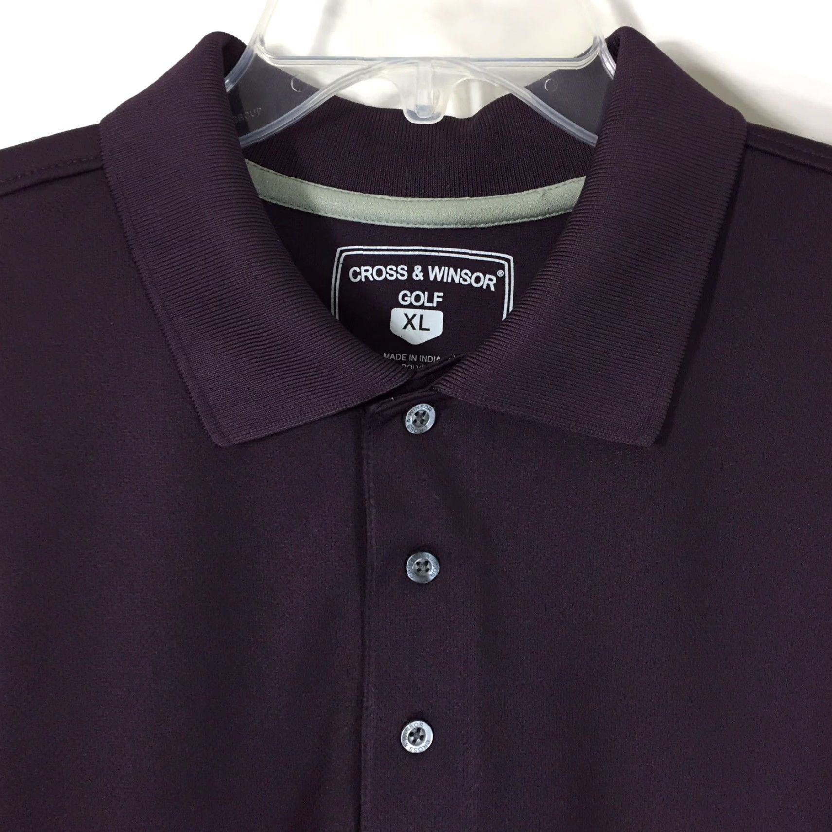 Vintage Cross & Winsor Golf Polo Shirt Mens XL Purple Short Sleeve Size US XL / EU 56 / 4 - 2 Thumbnail