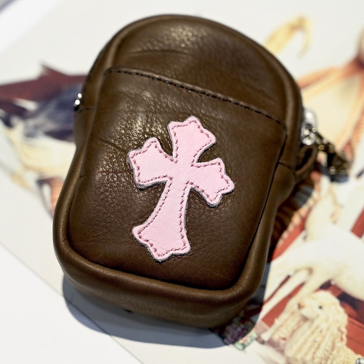 Chrome Hearts CHROME HEARTS LEATHER CROSS PATCH AIRPOD CASE BAG Size ONE SIZE - 2 Thumbnail