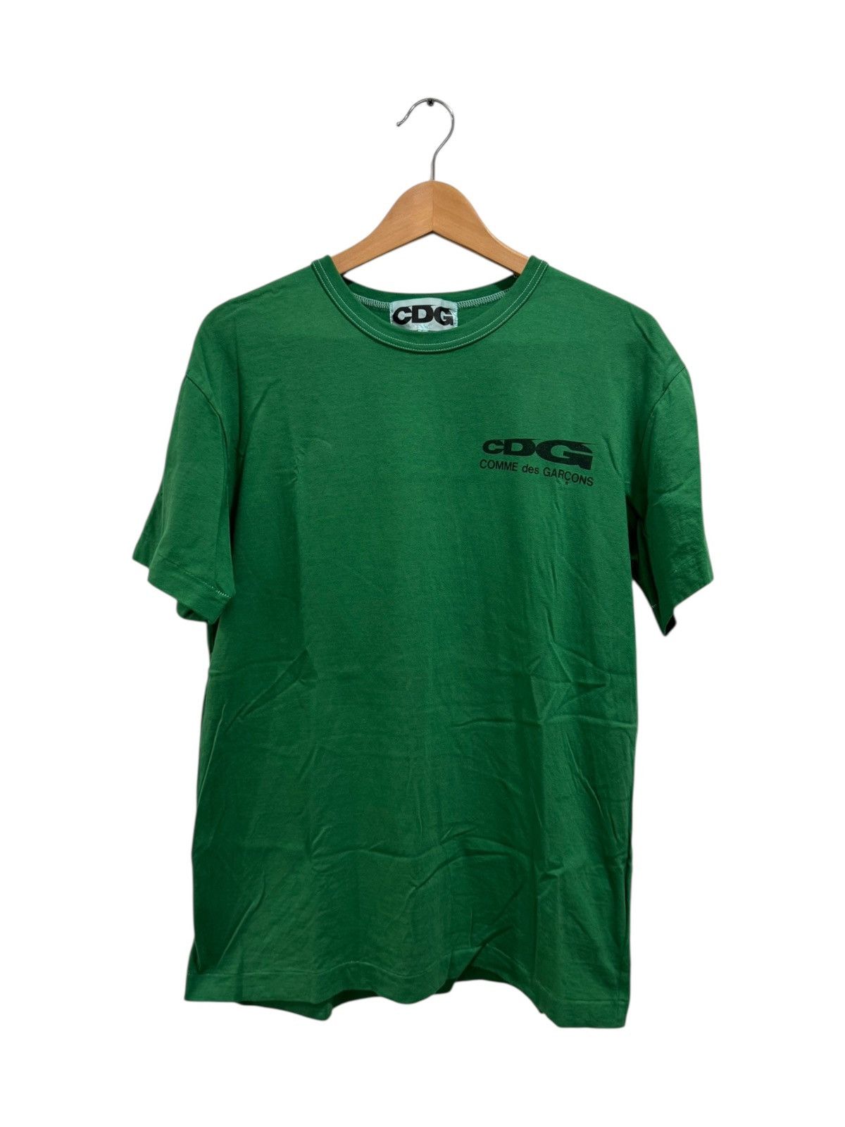 Comme des Garcons Comme Des Garcon DSM Exclusive Overdyed Logo Tee Green Size US L / EU 52-54 / 3 - 1 Thumbnail