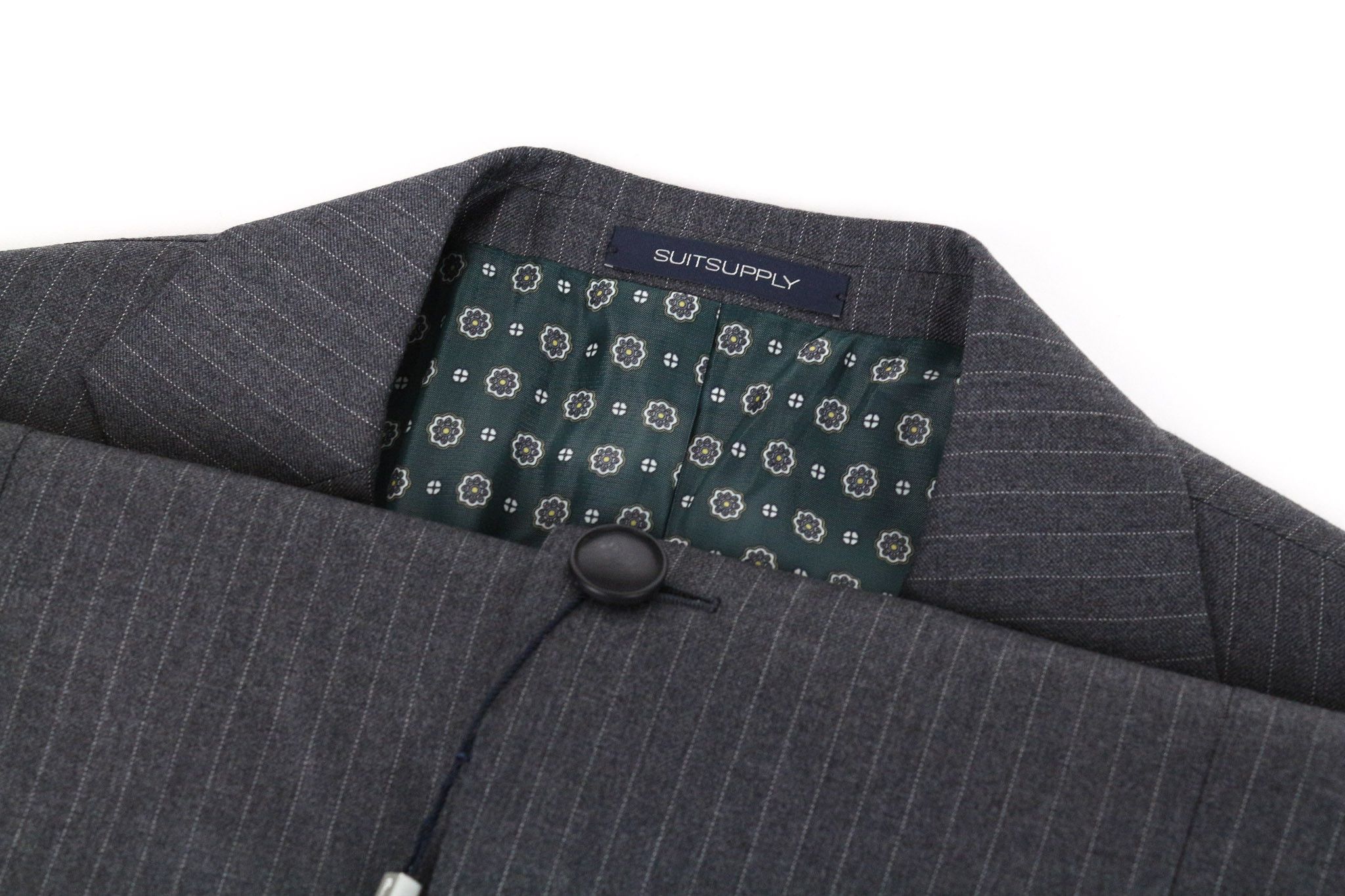 Suitsupply LA SPALLA UK40S Grey Pinstriped Slim Wool Blazer 73456 Size 40S - 5 Thumbnail