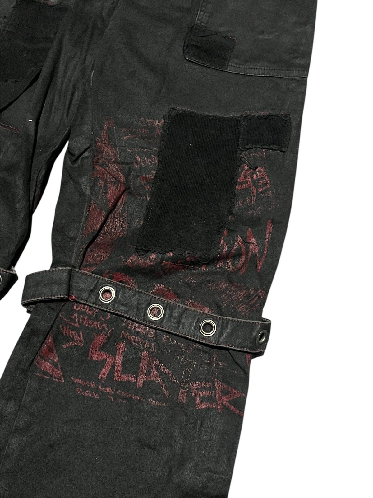 Other H. Naoto Anarchyism Crust Patchwork Waxed Bondage Pants Size US 32 / EU 48 - 5 Thumbnail