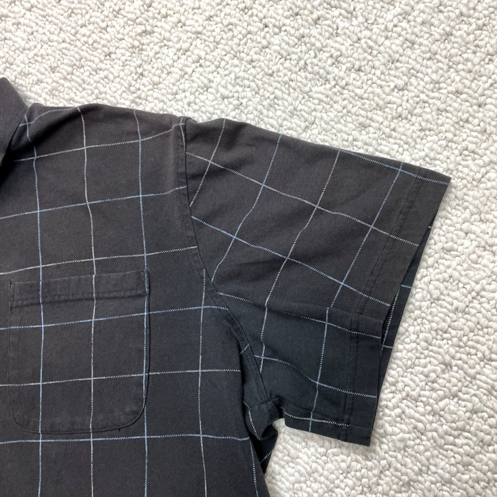 George George Polo Shirt Mens 2XL Black Check Polo Shirt Short Sleeve Cotton Knit Golf Rugby Casual Travel Mens XXL Black Check Polo Shirt Size US XXL / EU 58 / 5 - 5 Thumbnail