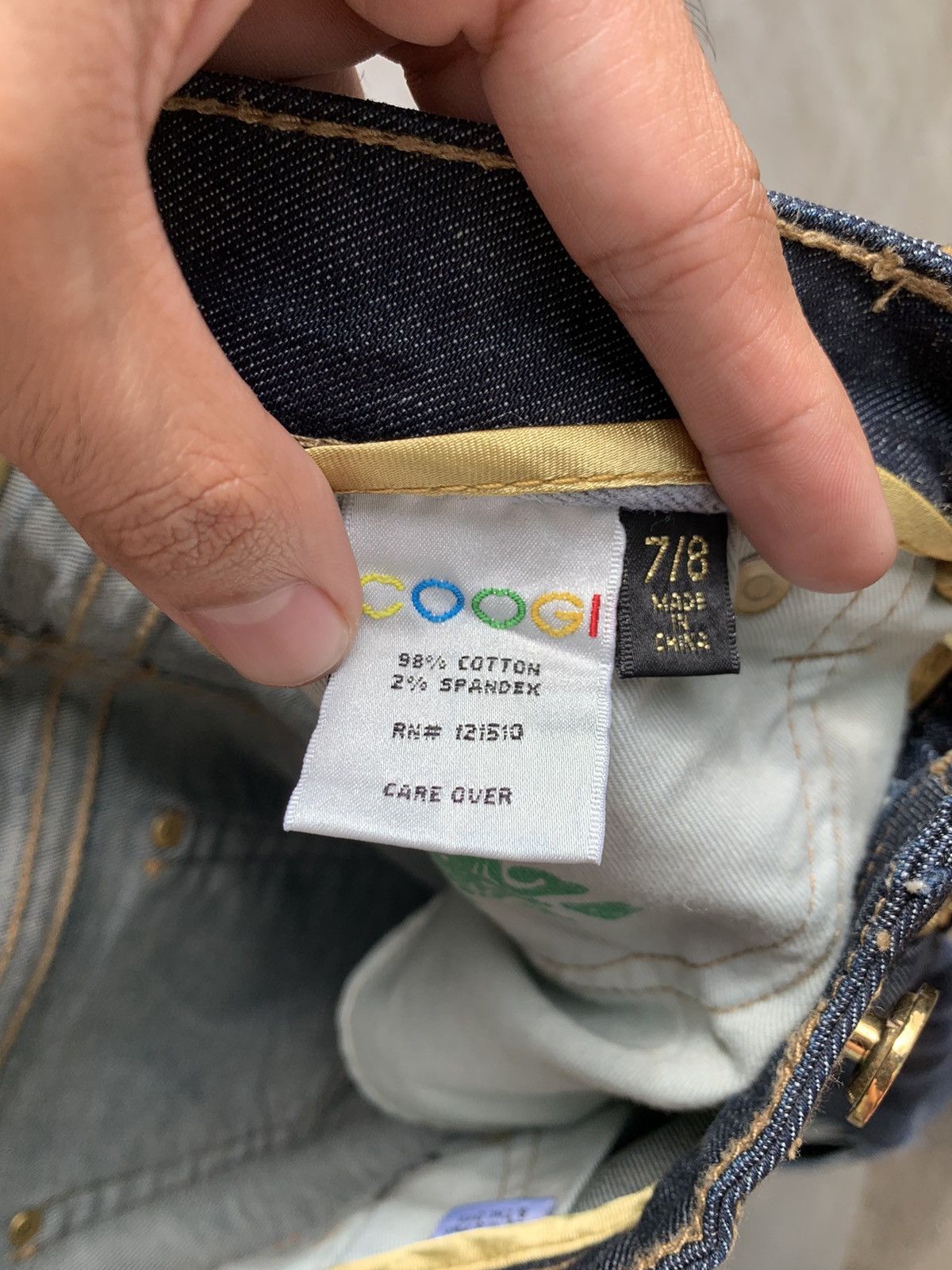 Coogi Rhinestone Logo Denim Jeans Size 28" / US 6 / IT 42 - 9 Thumbnail