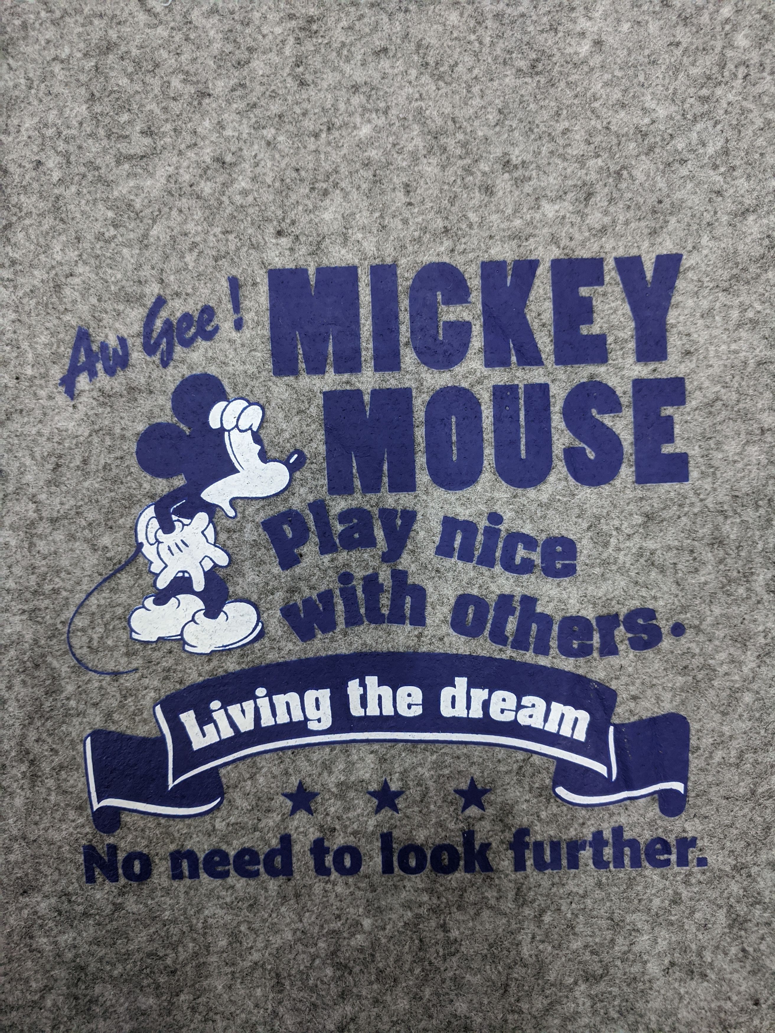Mickey Mouse × Vintage Vintage Mickey Mouse Totebag Gray BG0013 Size ONE SIZE - 3 Thumbnail