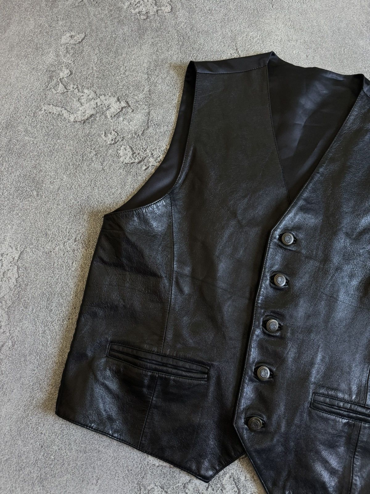 Genuine Leather Retro leather vest S/size vintage western style avantgarde Size US S / EU 44-46 / 1 - 2 Thumbnail