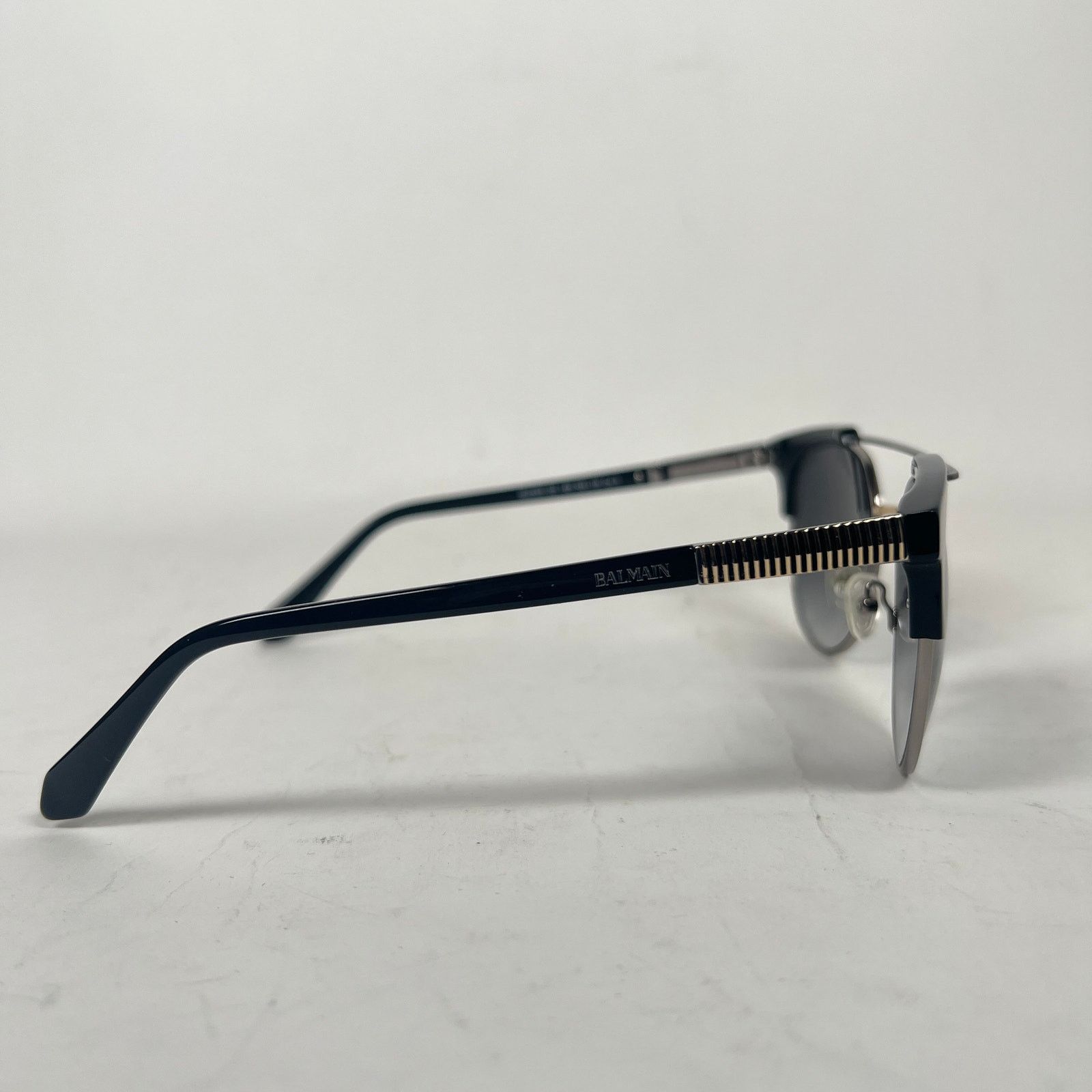 Balmain Balmain BL2533 Round Black Brow Bar Sunglasses Size ONE SIZE - 3 Thumbnail