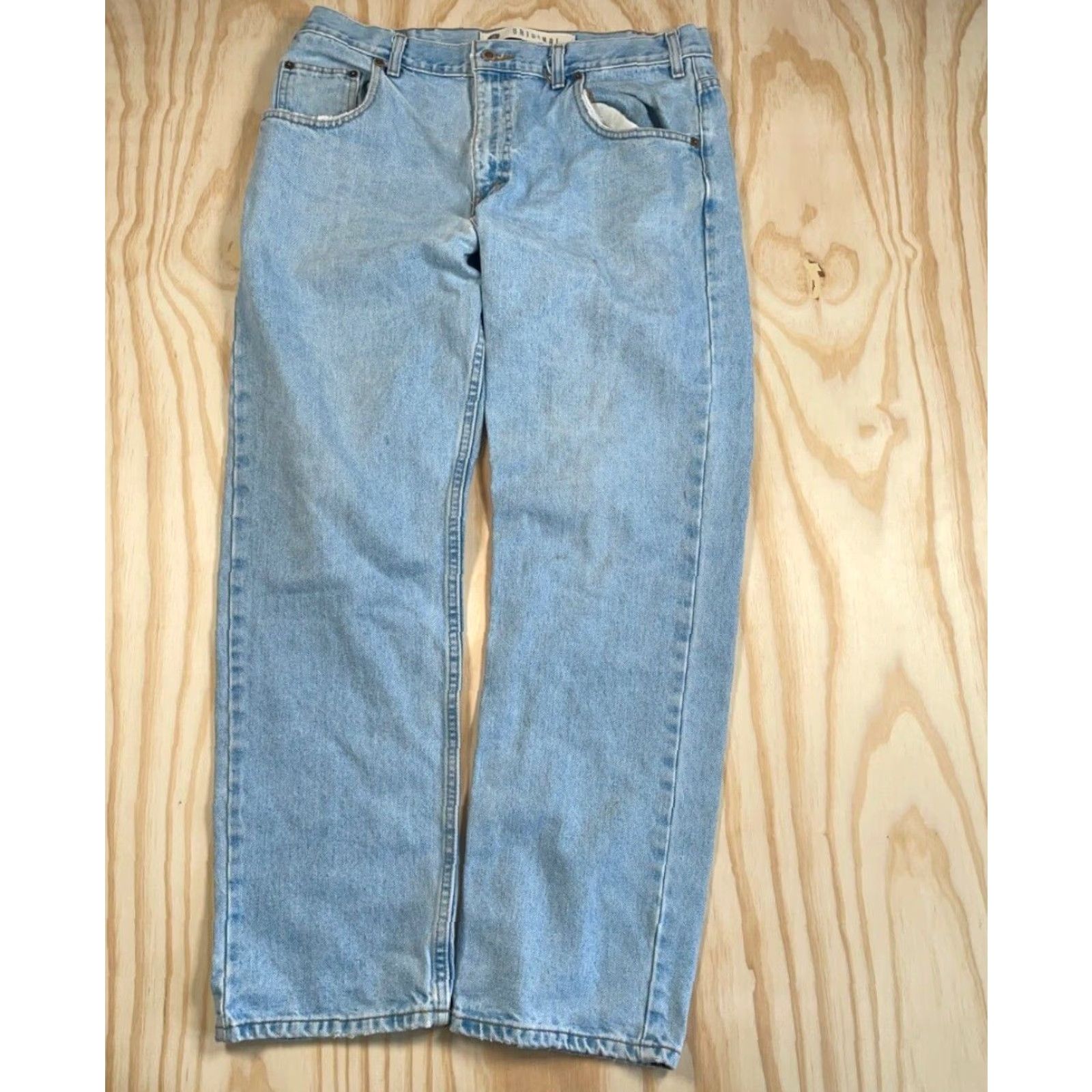 Vintage VTG Y2K Arizona Jeans Men 34 x 30 Straight Light Wash Denim Mid Rise 90s Grunge Retro Casual Blue Mens Size US 34 / EU 50 - 2 Thumbnail