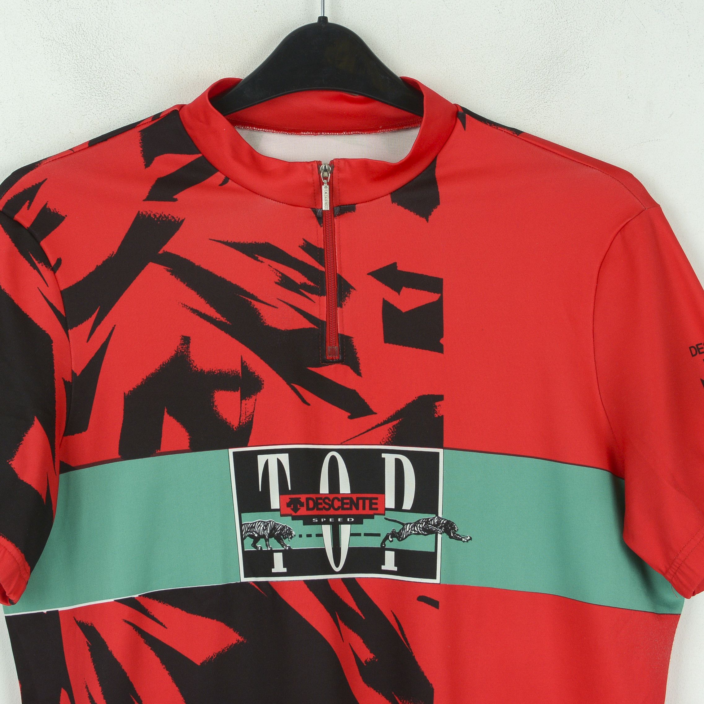 Descente × Vintage Top Speed Men XL Tiger Cycling Jersey Shirt Biking Kit Logo Size US XL / EU 56 / 4 - 2 Thumbnail