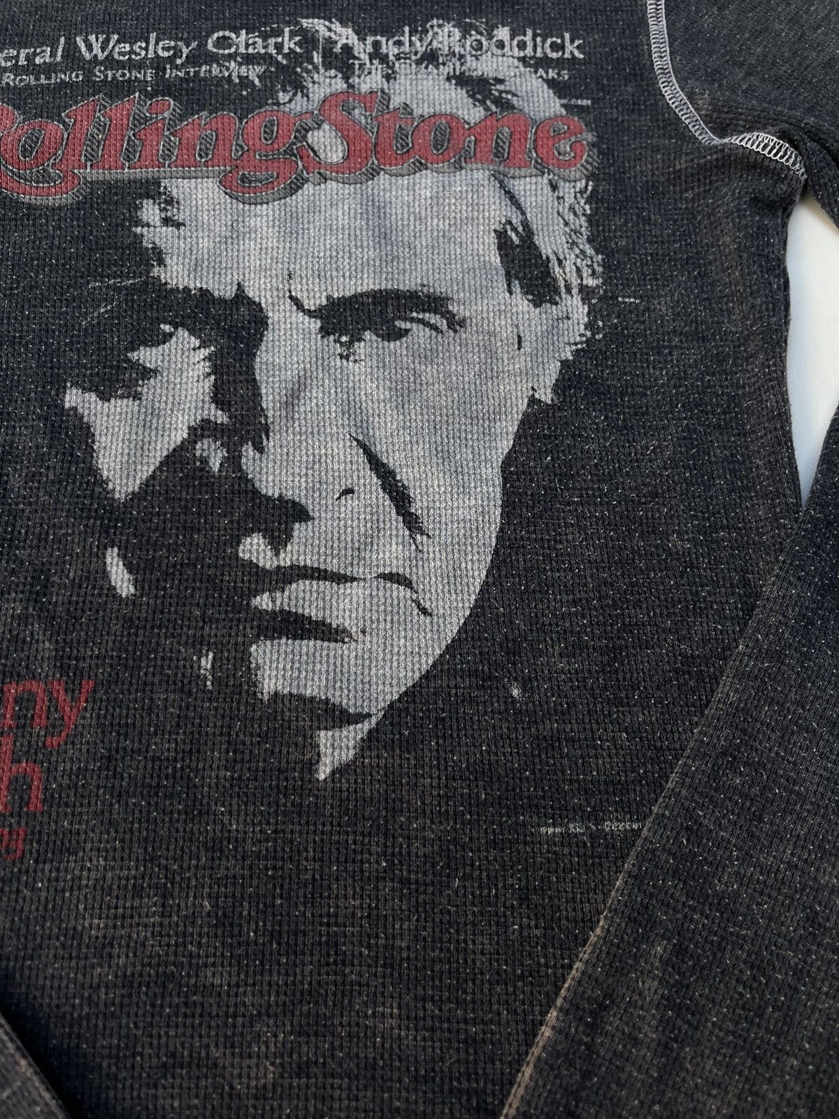 Band Tees × Other × Vintage 2000s Johnny Cash Magazine Cover Waffle Knit Size US M / EU 48-50 / 2 - 3 Thumbnail