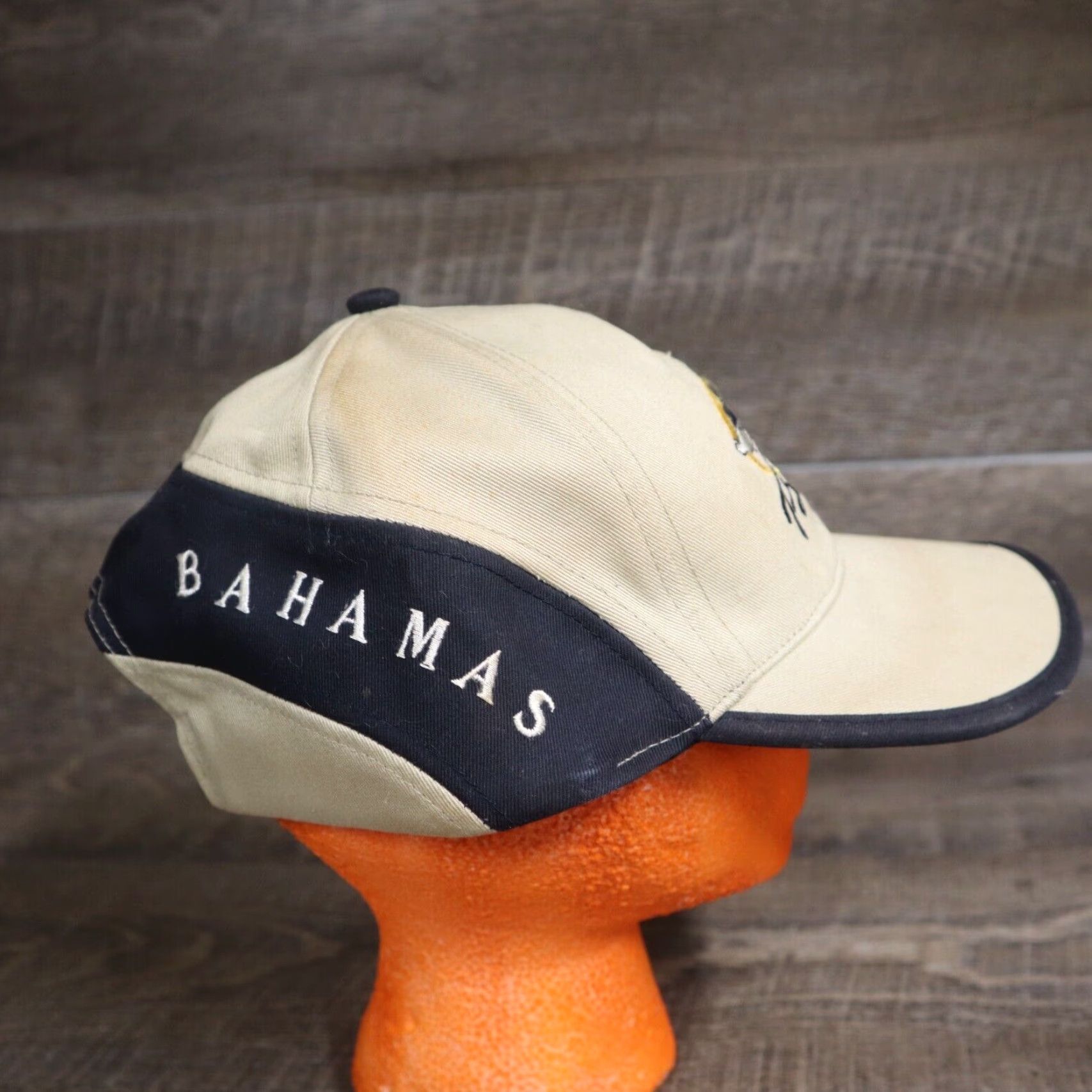 Vintage Hometown Hat Bahamas 3D Embroidered Baseball Cap Tan Adult Adjustable Strapback Hat Mens Cap Size ONE SIZE - 3 Thumbnail