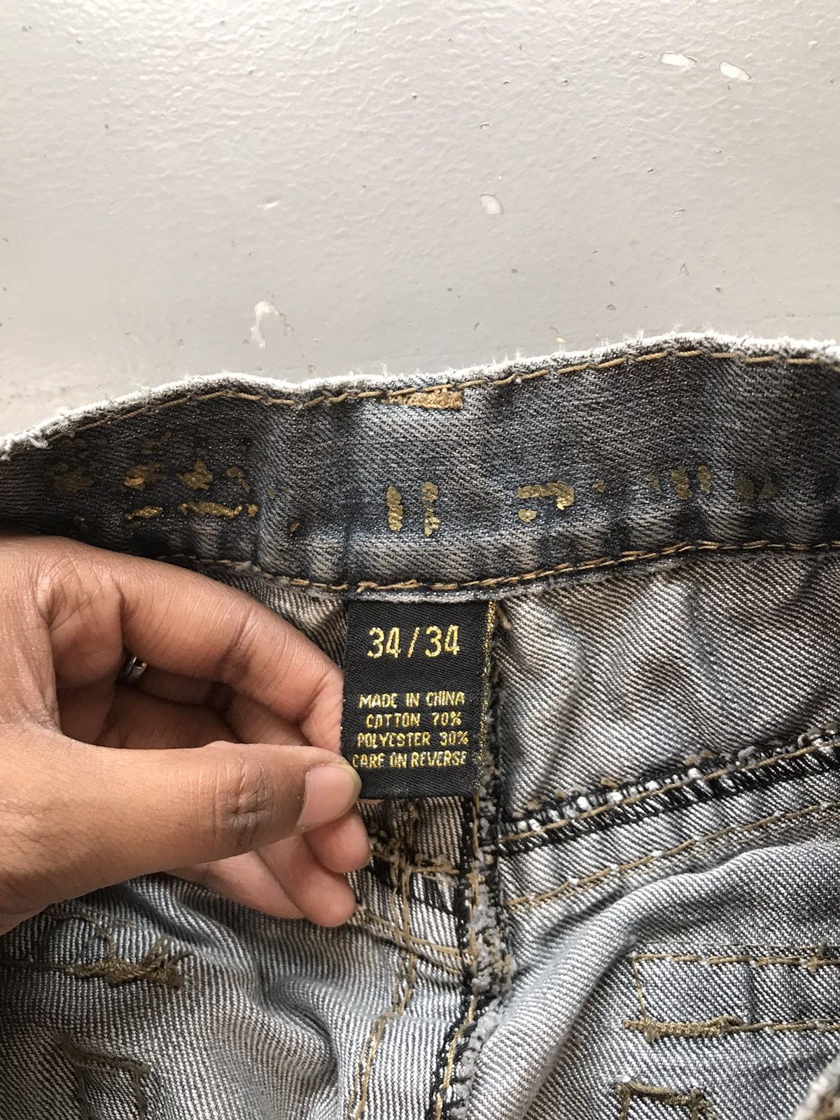 Vintage Vintage royal army crazy cross studd embroidered denim Size US 32 / EU 48 - 7 Thumbnail