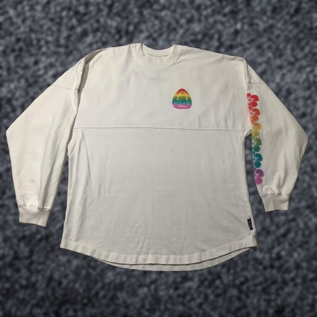 Disney Disney Shirt Womens M White Pride Aulani Aloha Spirit Jersey Rainbow Floral Mickey Mouse Size M / US 6-8 / IT 42-44 - 1 Thumbnail