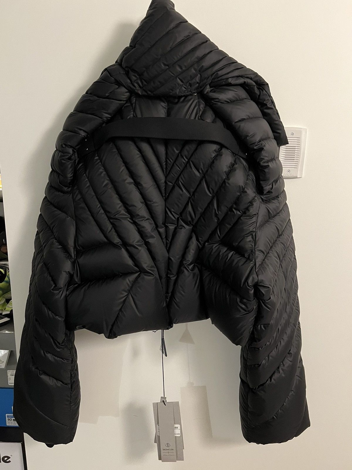 Rick owens x moncler fw23 convertible radiance jacket black