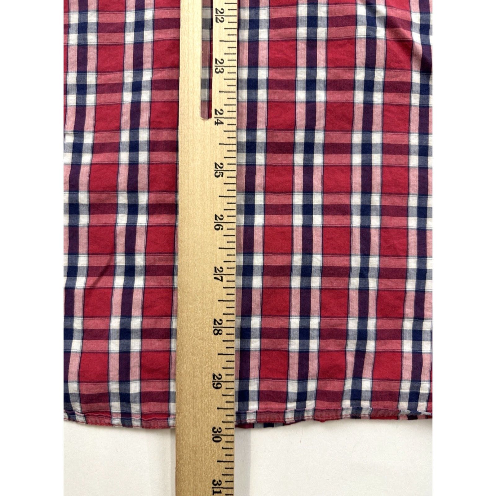 Banana Republic Banana Republic Shirt Mens Large Red Plaid Button Up Cotton Long Sleeve Casual Casual Mens L Red Button-Up Shirt Size US L / EU 52-54 / 3 - 5 Thumbnail