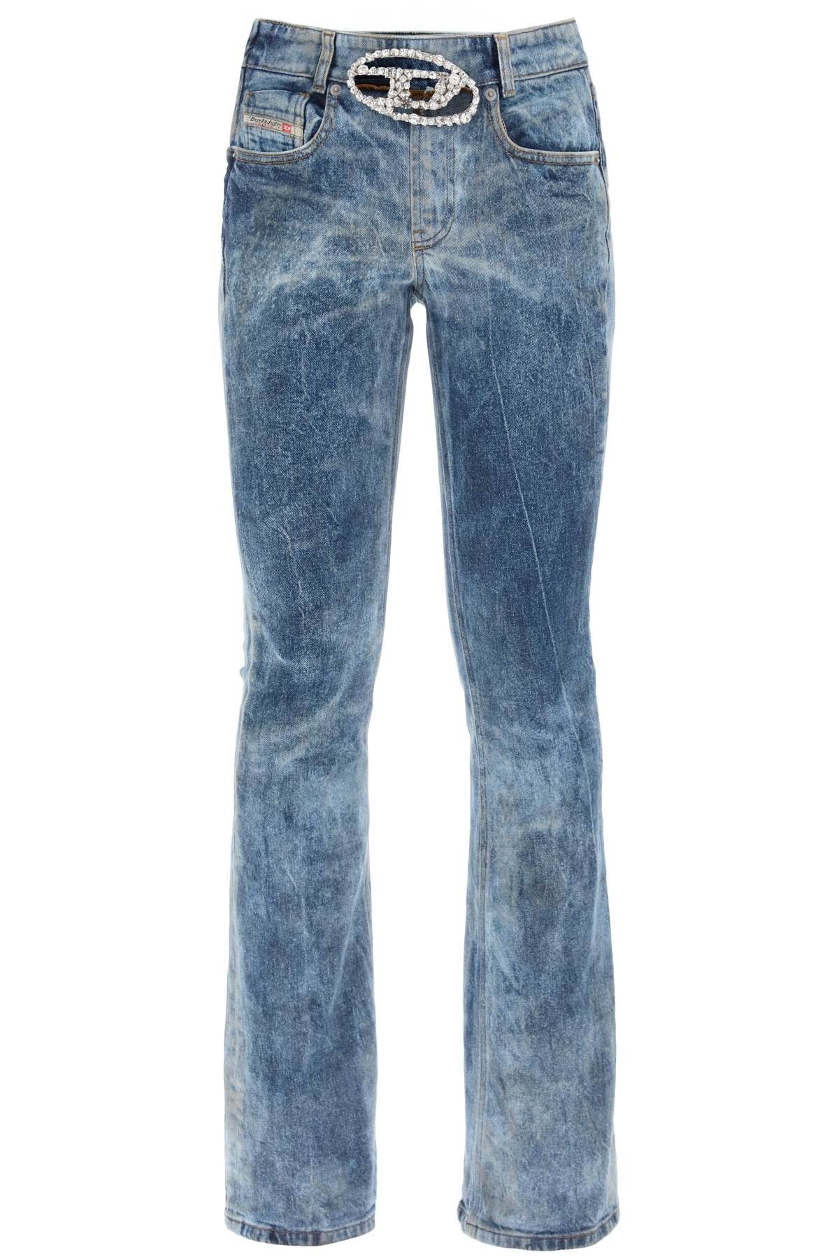 image of Diesel 1969 D-Ebbey Jeans With Jewel Buckle in Denim, Women's (Size 26)