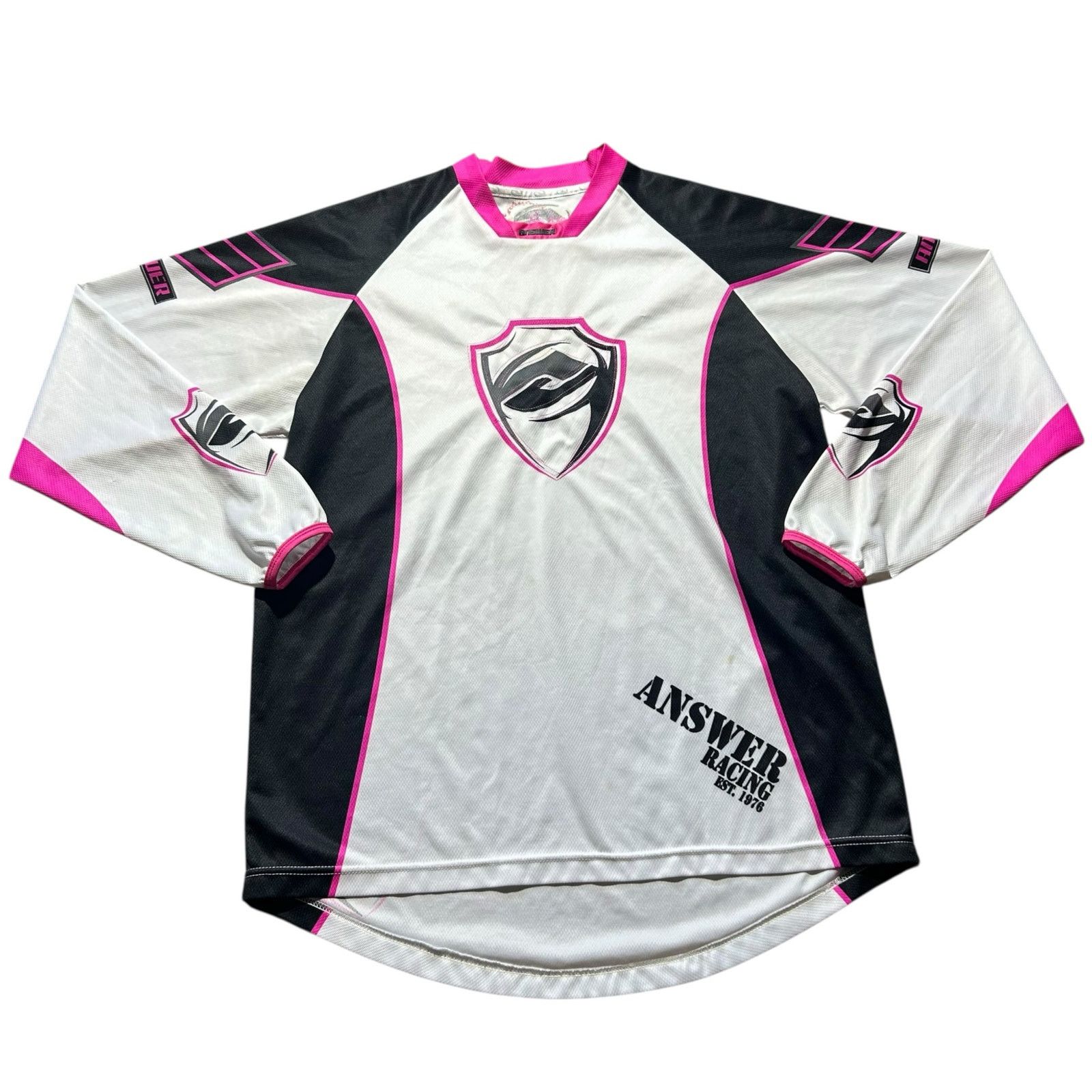 Fox Racing × Yamaha Answer Racing Y2K Pink Black White MX Jersey Size L / US 10 / IT 46 - 1 Thumbnail