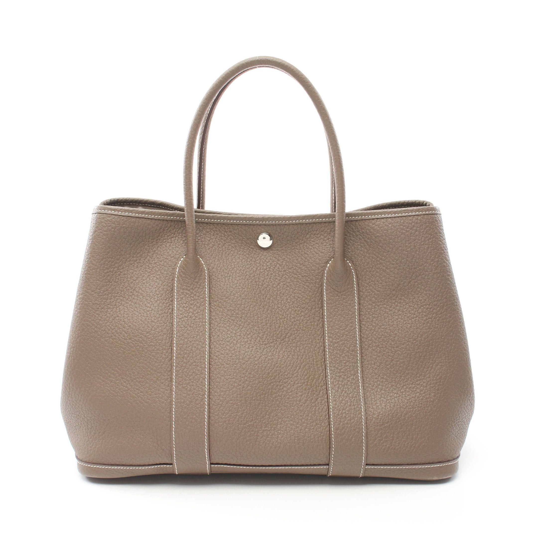 Hermes Hermes Garden Party Pm Etoupe Handbag Tote Bag Vash Country Gray Brown Silver Hardware T Stamp Size ONE SIZE - 1 Thumbnail
